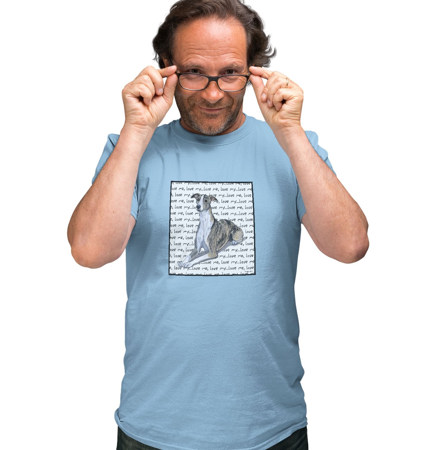 Whippet Love Text - Adult Unisex T-Shirt