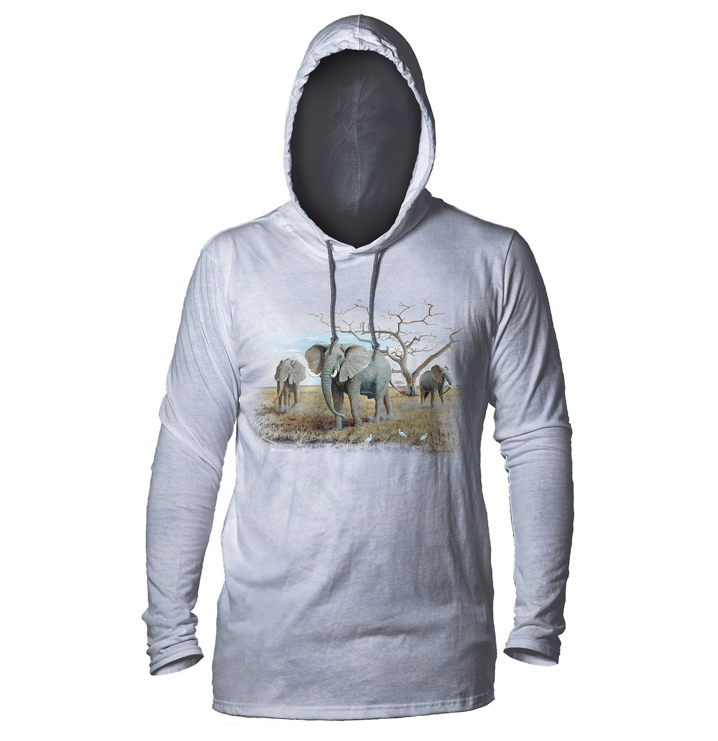 Three African Elephants - Adult Unisex Lightweight Hoodie