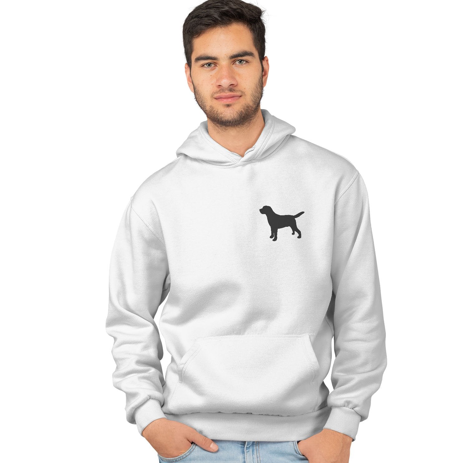 Labrador Silhouette Small - Adult Unisex Hoodie Sweatshirt