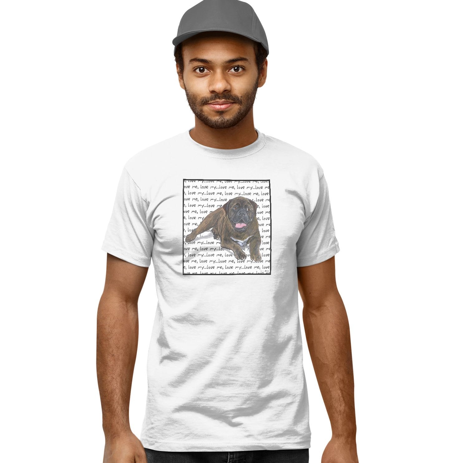 Bullmastiff Love Text - Adult Unisex T-Shirt