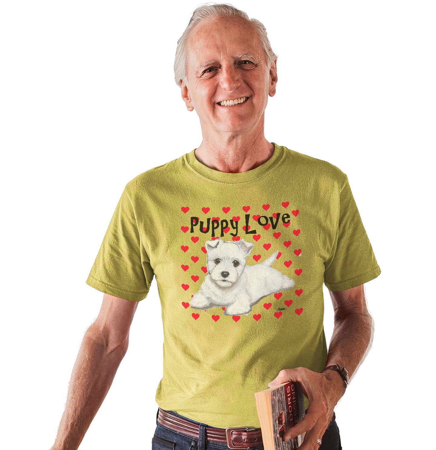 Westie Puppy Love - Adult Unisex T-Shirt