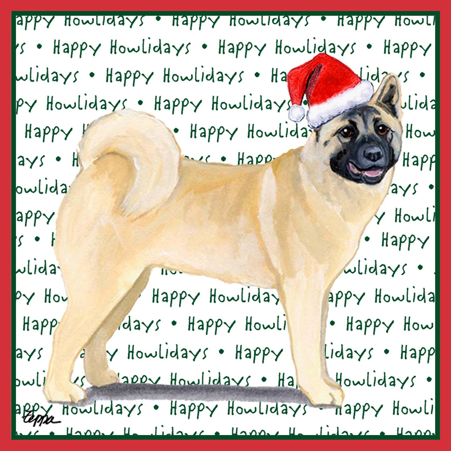 Akita Happy Howlidays Text - Kids' Unisex T-Shirt