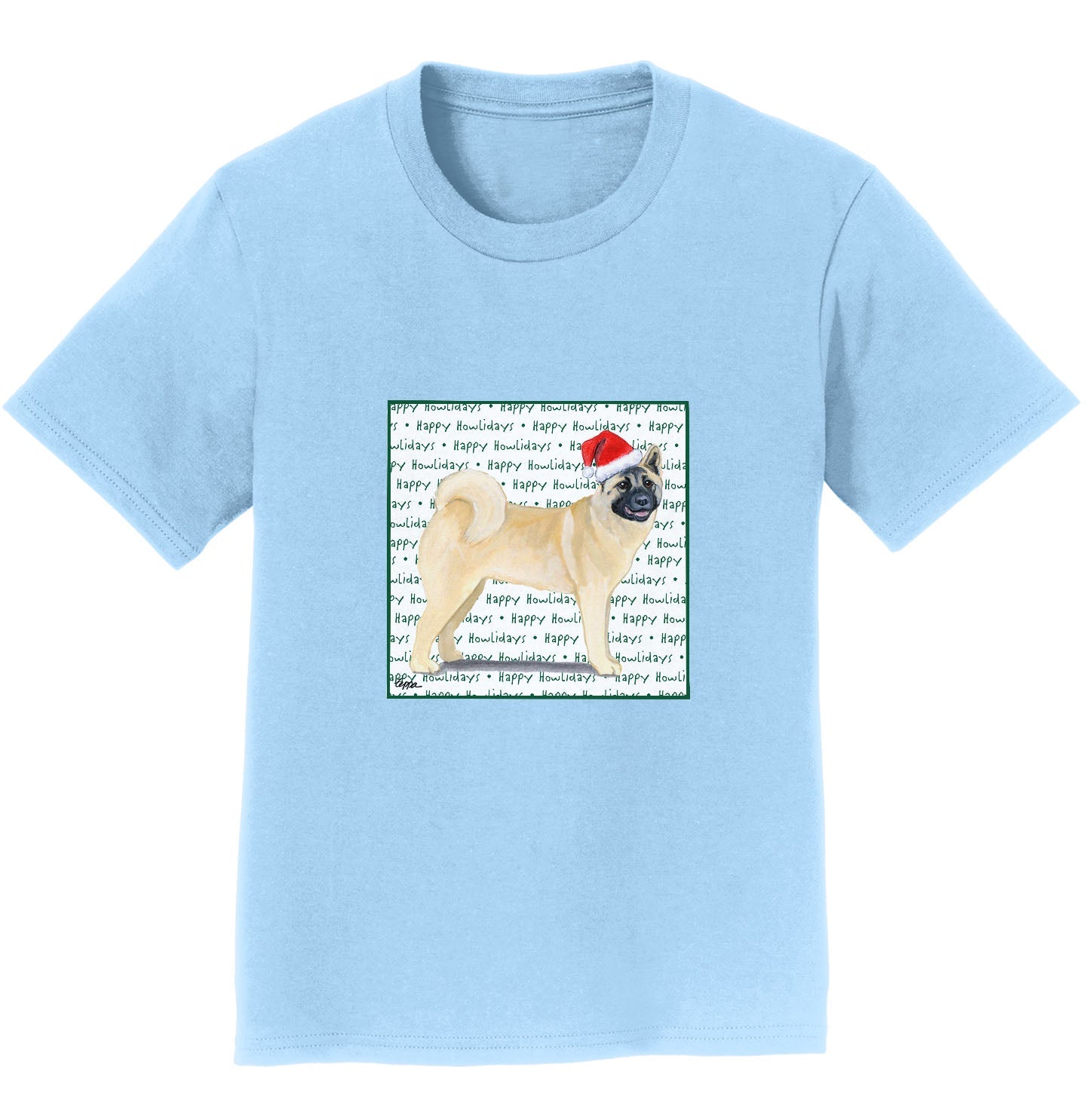 Akita Happy Howlidays Text - Kids' Unisex T-Shirt
