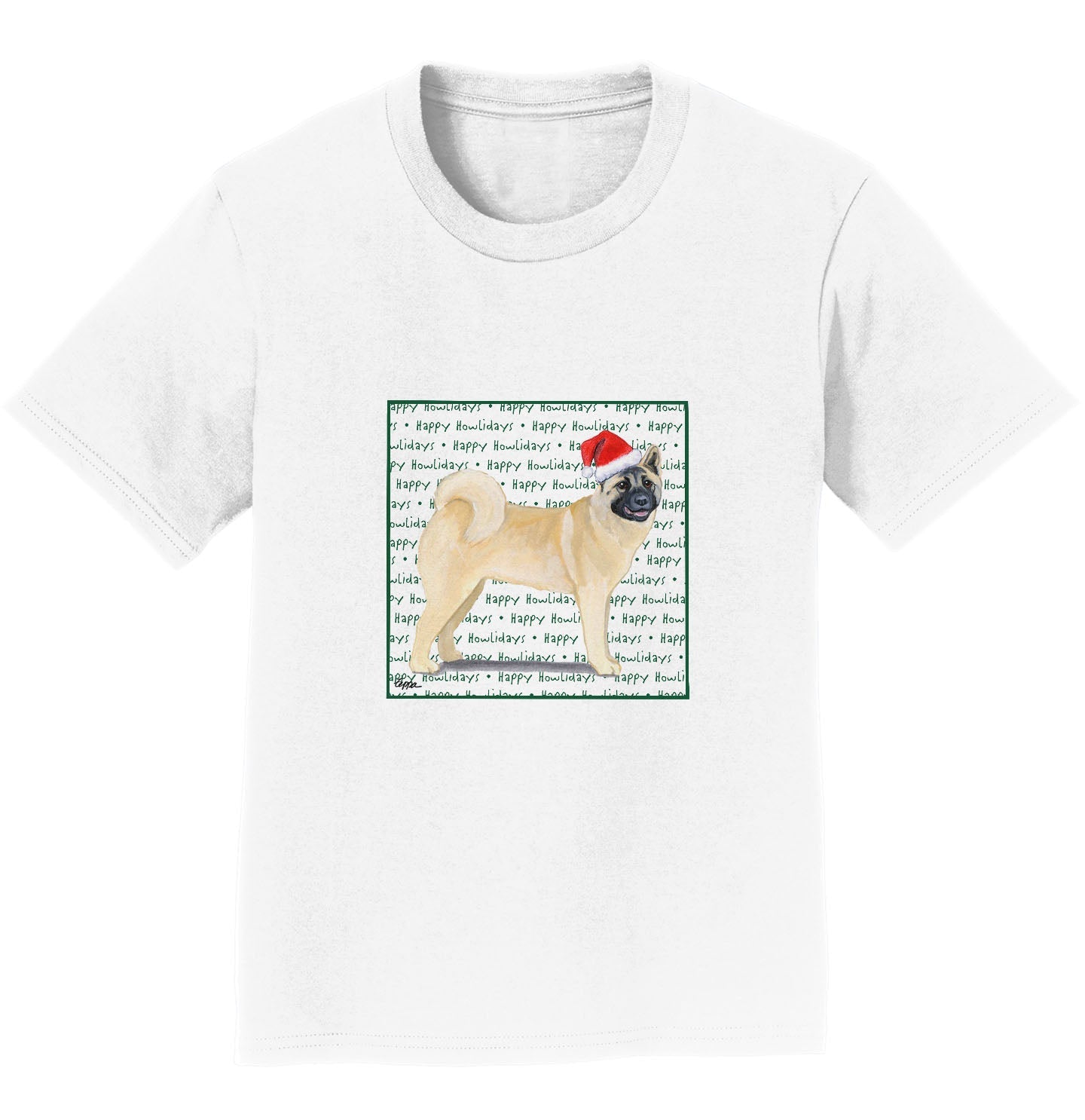 Akita Happy Howlidays Text - Kids' Unisex T-Shirt