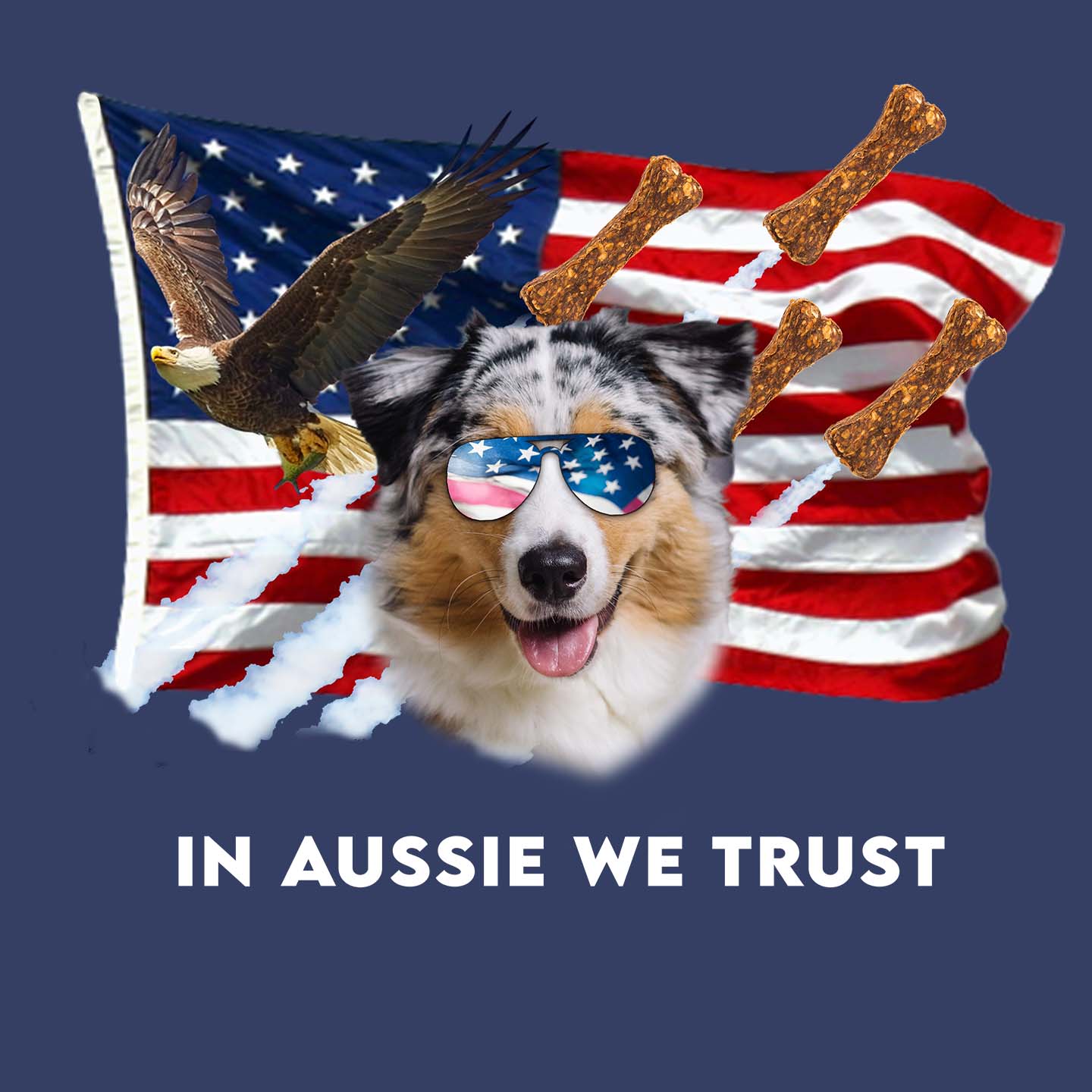 In Australian Shepherds We Trust - Adult Unisex T-Shirt