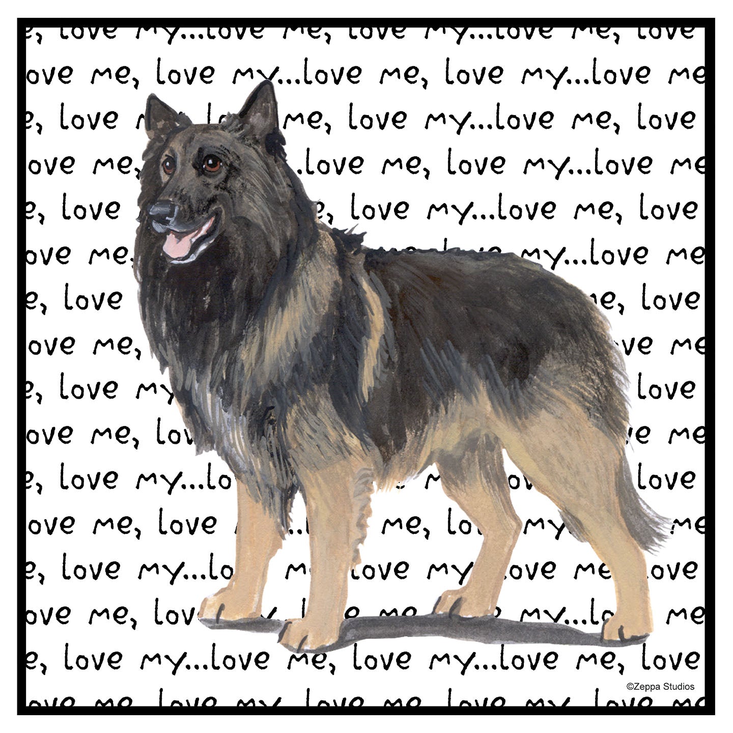 Belgian Tervuren Love Text - Women's V-Neck Long Sleeve T-Shirt
