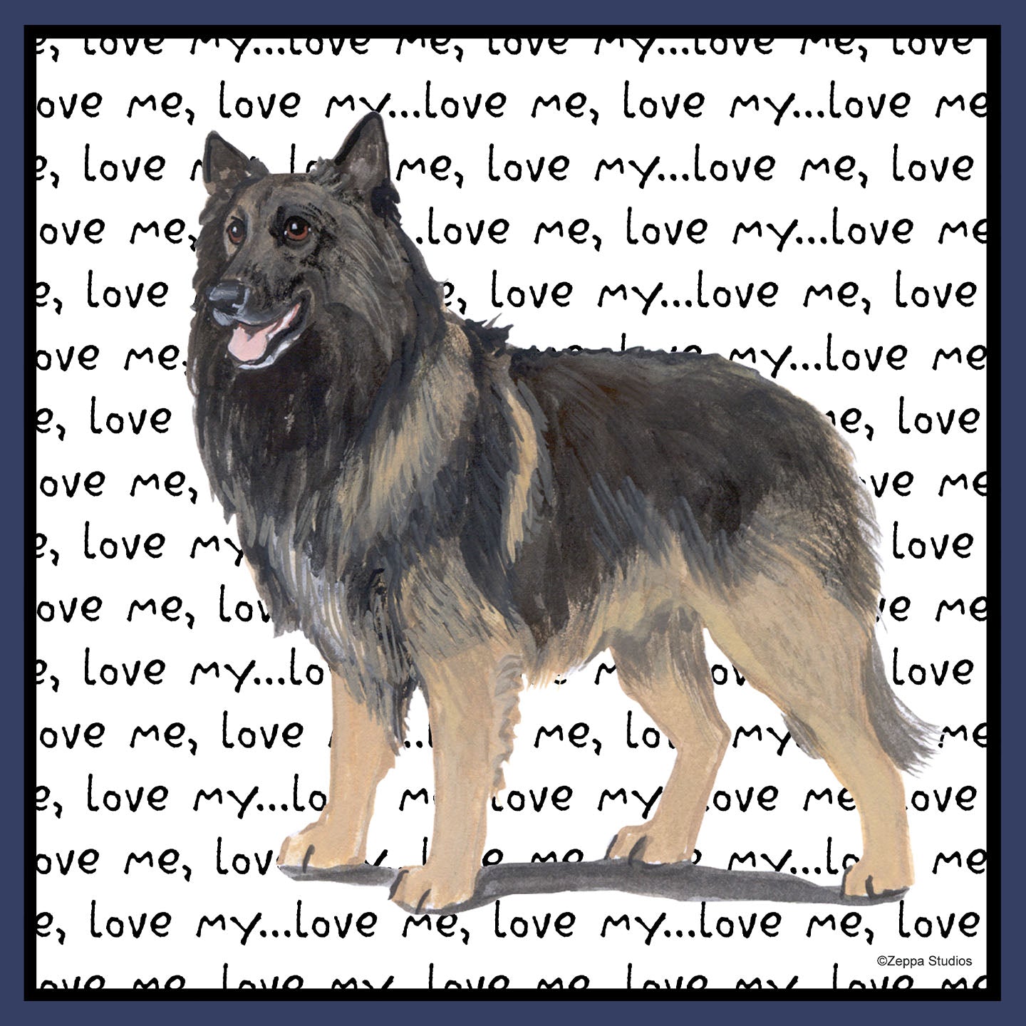 Belgian Tervuren Love Text - Adult Unisex Crewneck Sweatshirt