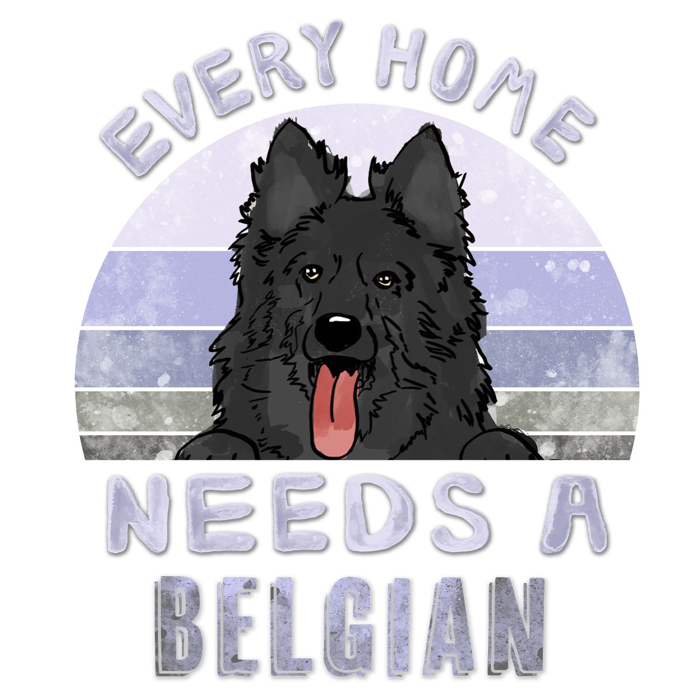 Every Home Needs a Belgian Sheepdog - Women's V-Neck T-Shirt
