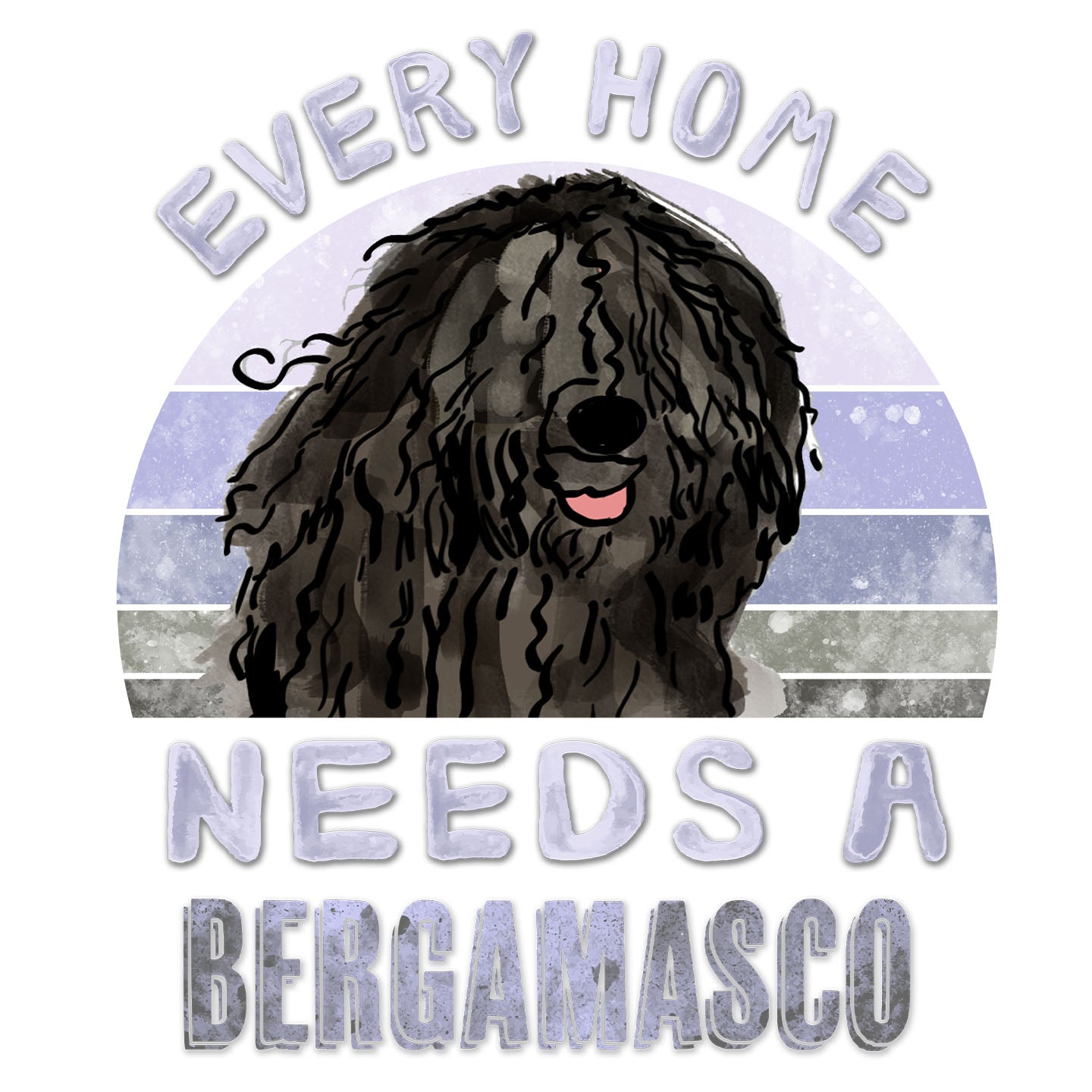 Every Home Needs a Bergamasco Sheepdog - Women's V-Neck T-Shirt