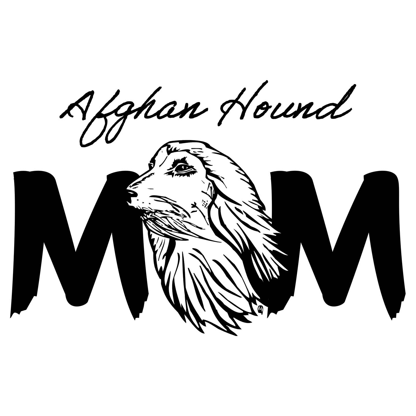 Afghan Hound Breed Mom - Women's V-Neck T-Shirt