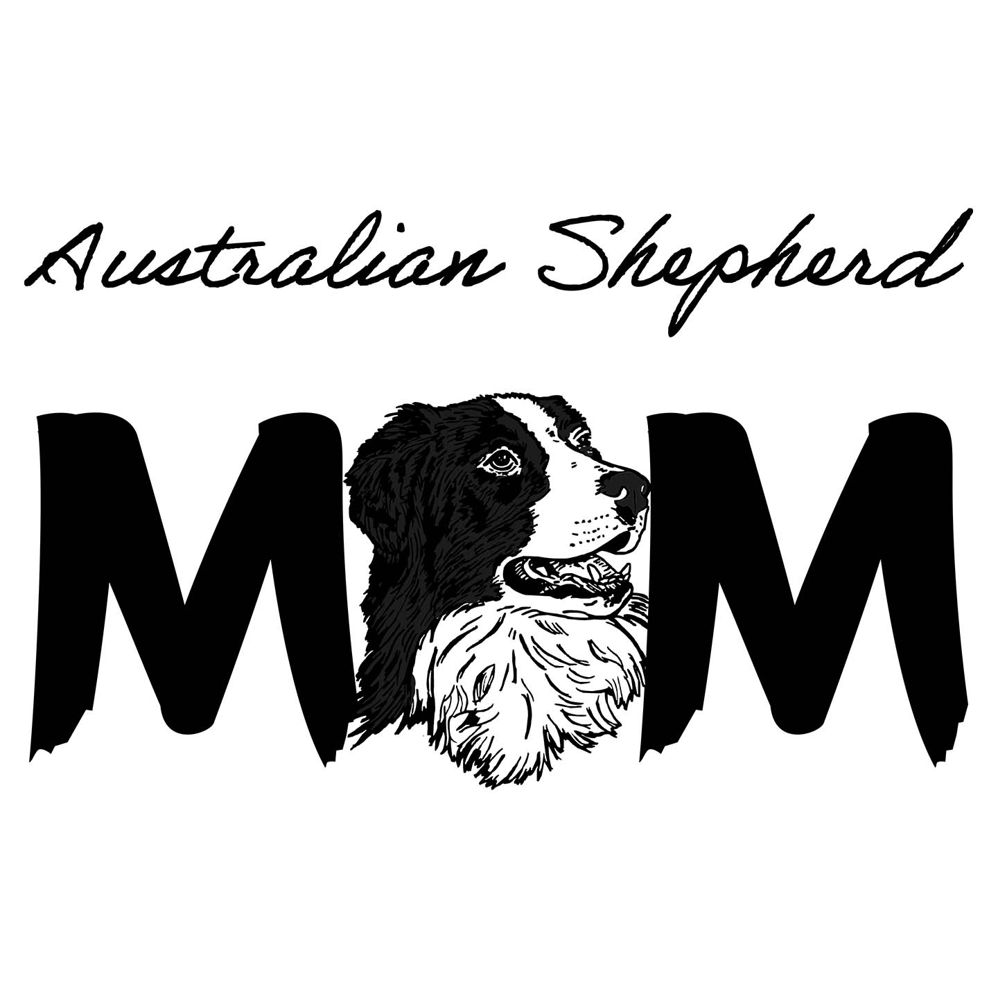Australian Shepherd Breed Mom - Women's V-Neck T-Shirt