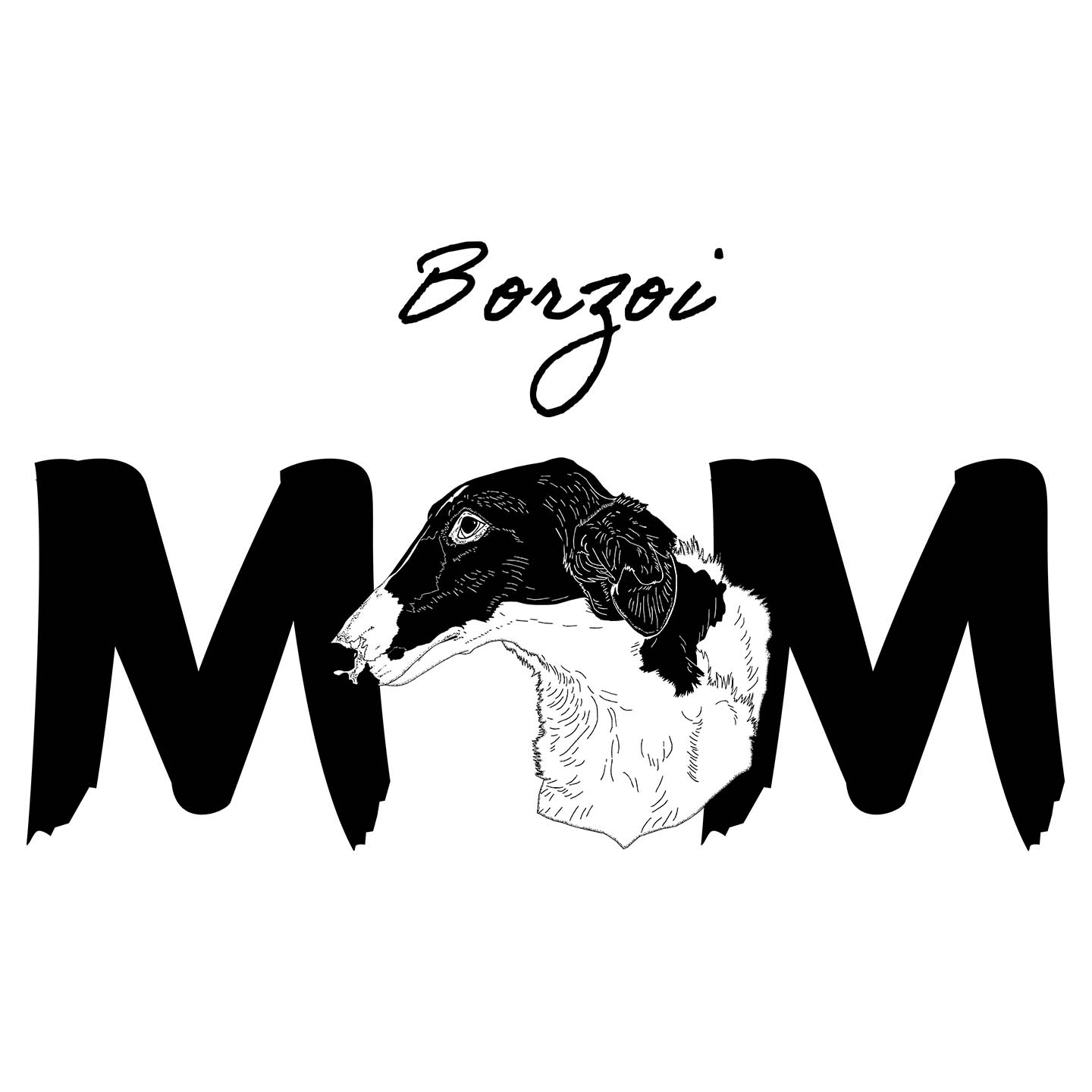 Borzoi Breed Mom - Women's V-Neck T-Shirt