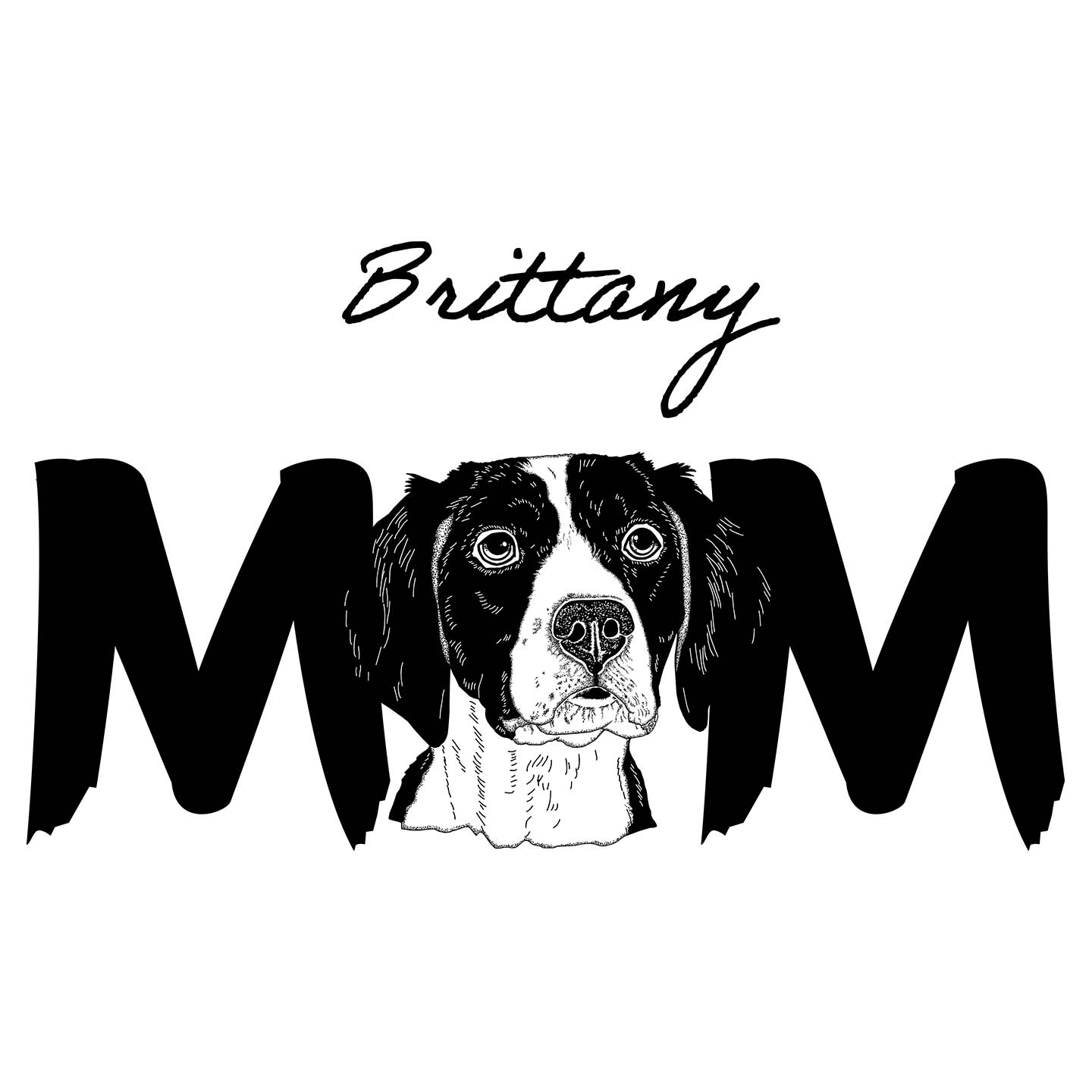Brittany Breed Mom - Women's V-Neck T-Shirt