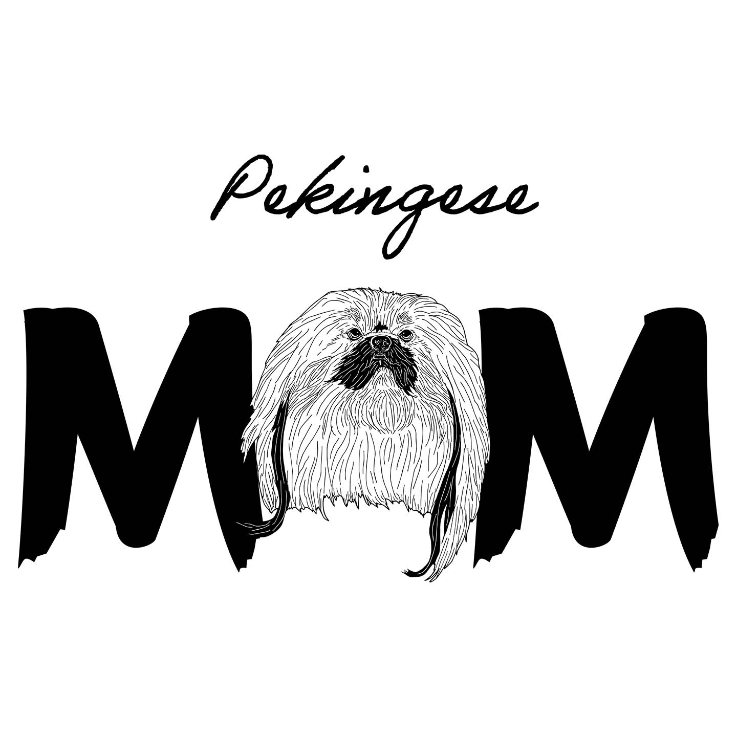 Pekingese Breed Mom - Women's V-Neck T-Shirt