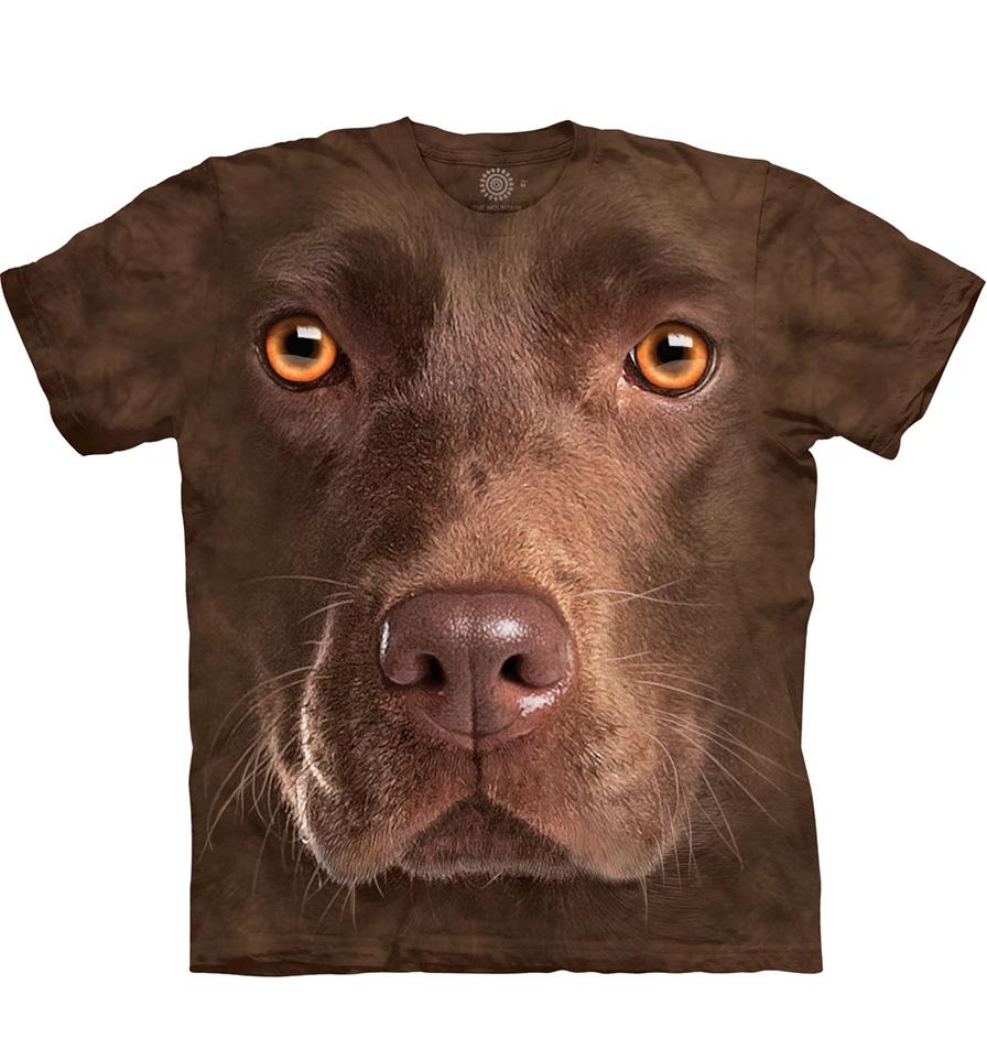 3D Dog Face Shirt The Mountain Chocolate Labrador Retriever