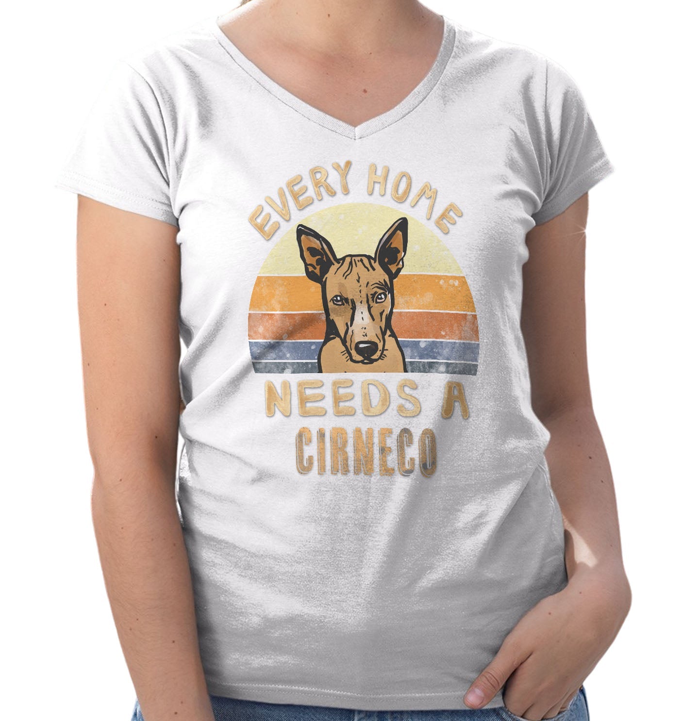 Every Home Needs a Cirneco dell Etna - Women's V-Neck T-Shirt