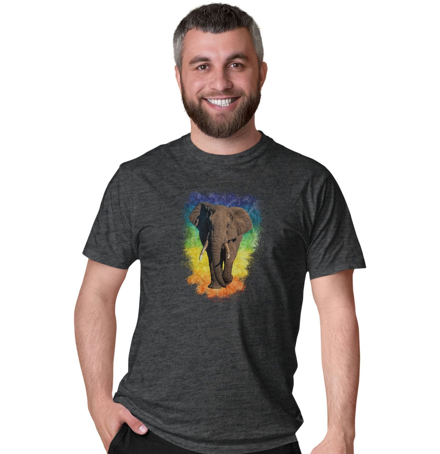 Elephant Rainbow - Adult Unisex T-Shirt