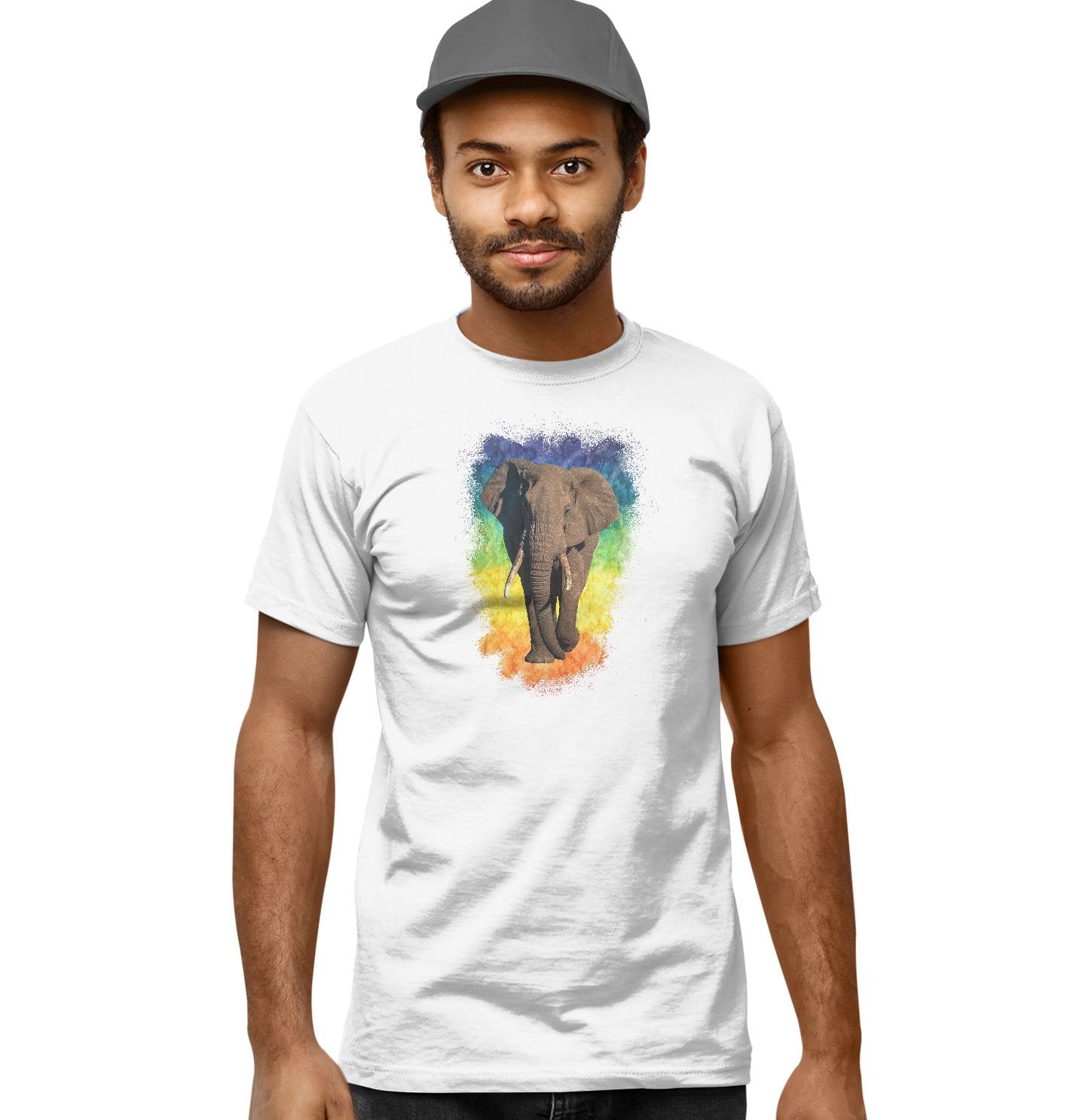 Elephant Rainbow - Adult Unisex T-Shirt