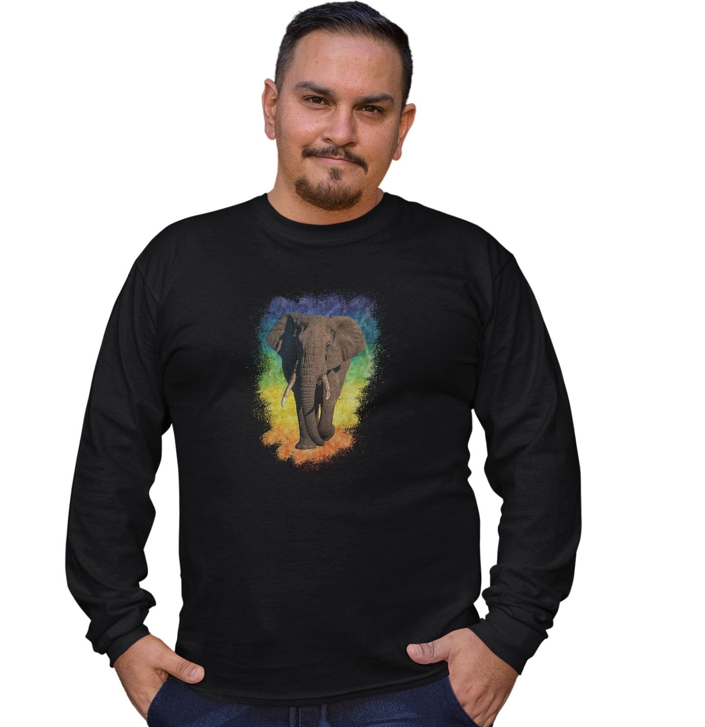 Elephant Rainbow - Adult Unisex Long Sleeve T-Shirt