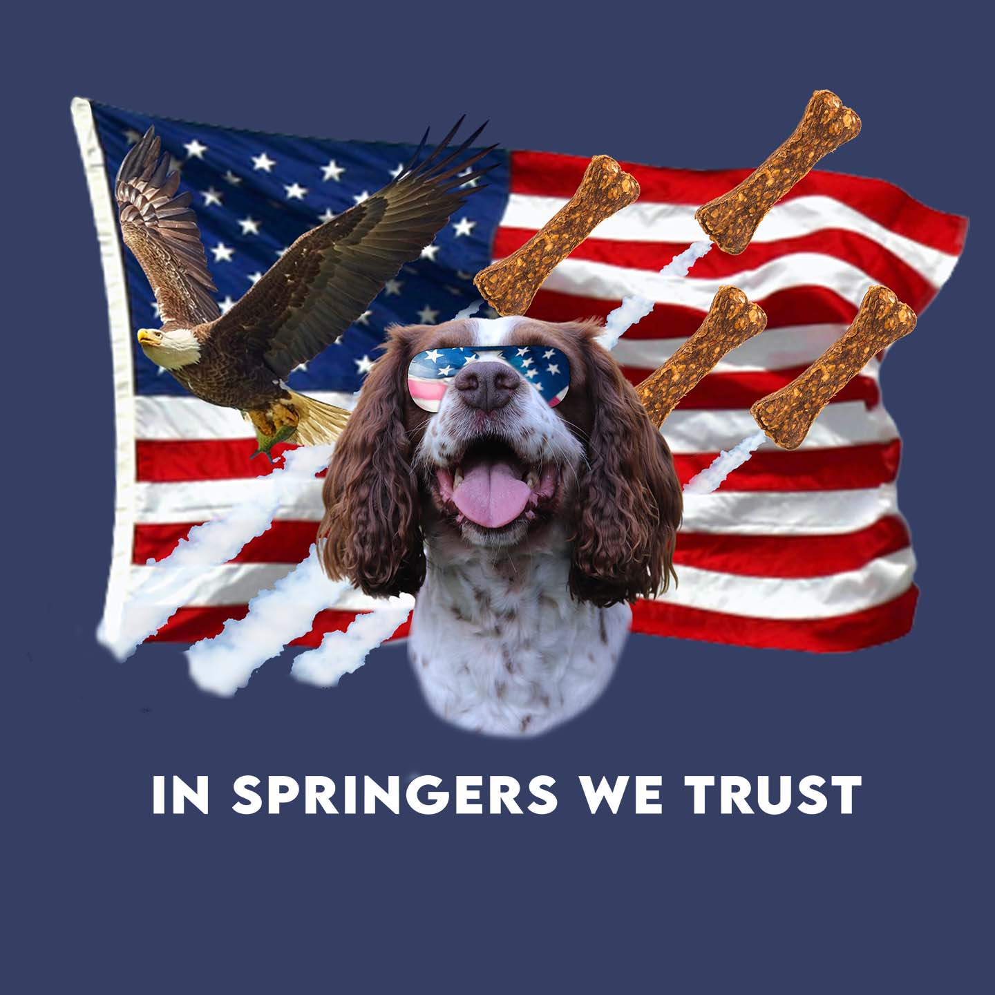 In English Springers We Trust - Adult Unisex Crewneck Sweatshirt