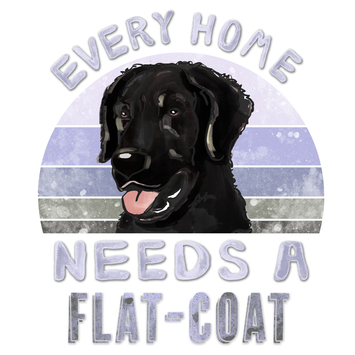 Every Home Needs a Flat-Coated Retriever - Women's V-Neck T-Shirt