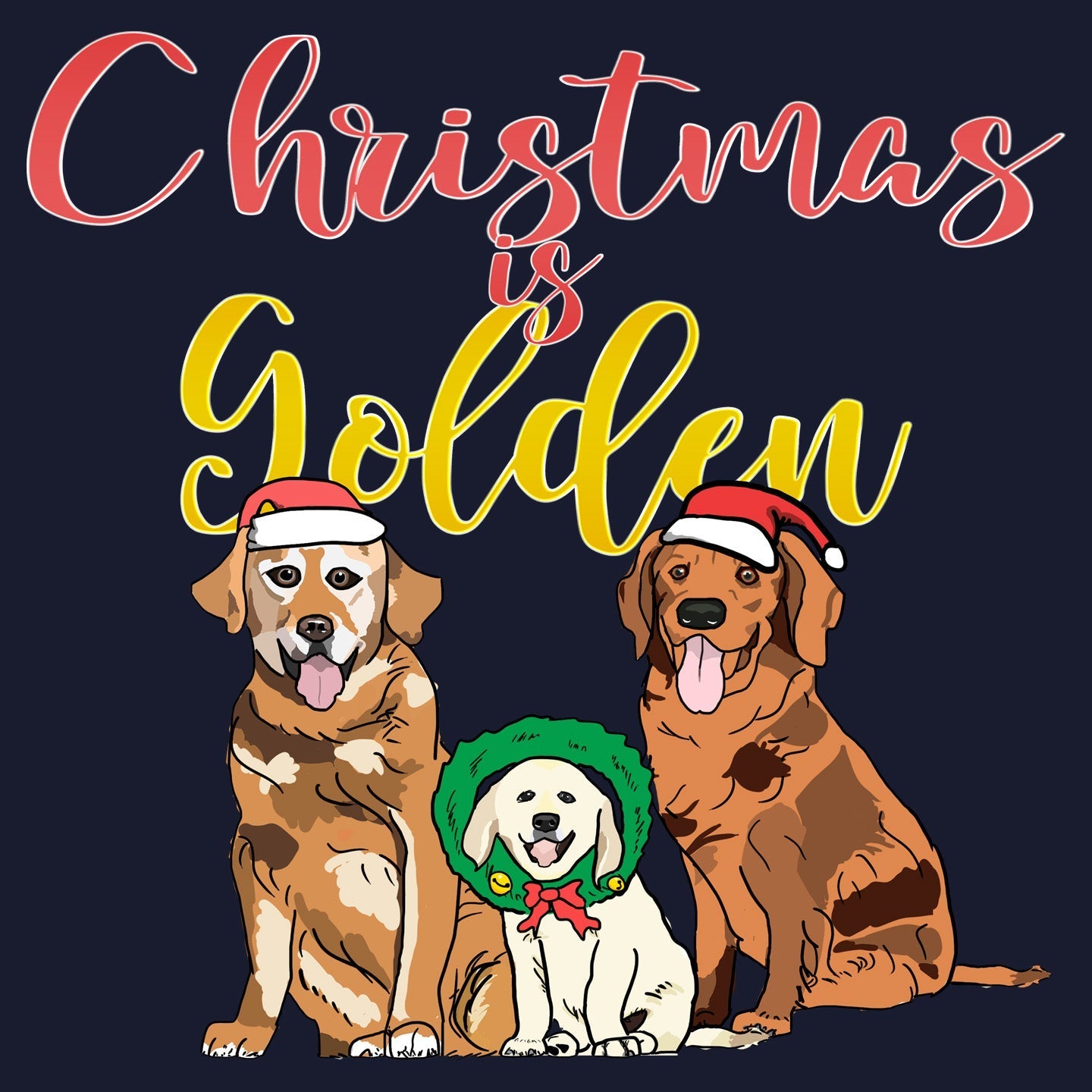 GRRMF Christmas Is Golden - Women's V-Neck T-Shirt