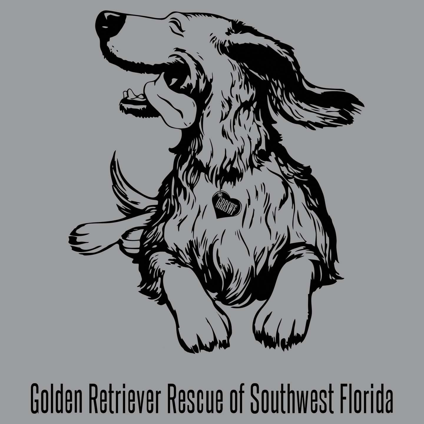 GRRSWFL Happy Golden - Adult Unisex Crewneck Sweatshirt