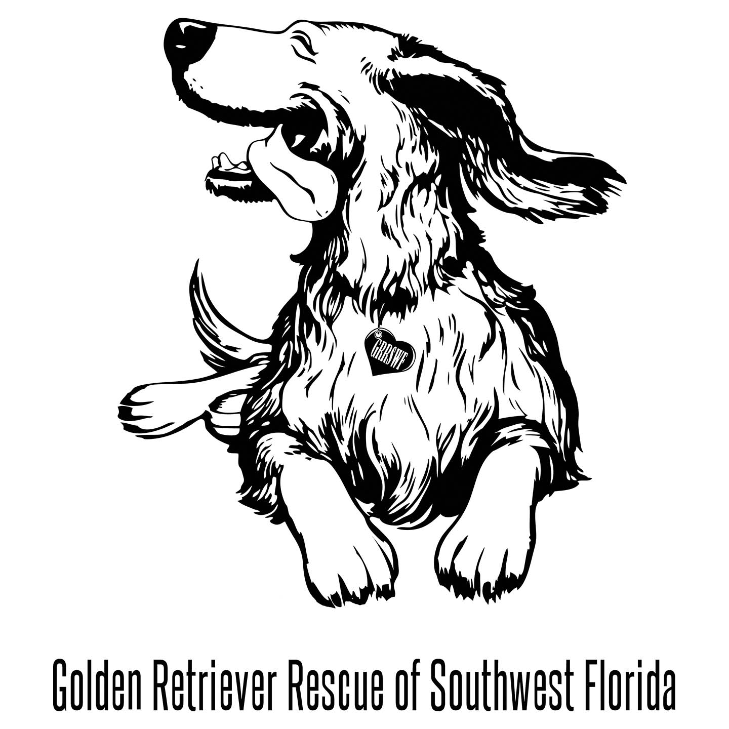 GRRSWFL Happy Golden - Adult Unisex Hoodie Sweatshirt