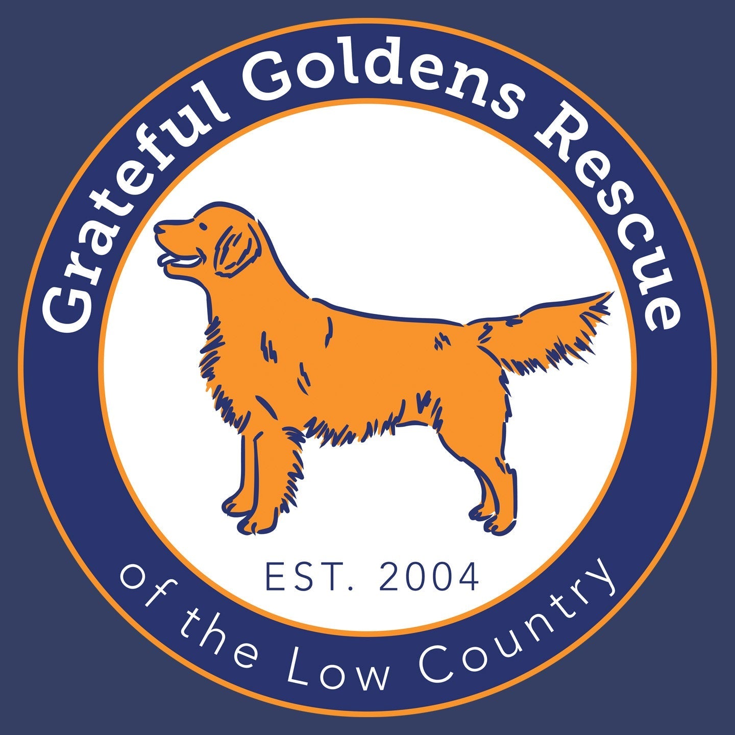 Grateful Golden Rescue Logo - Adult Unisex Crewneck Sweatshirt