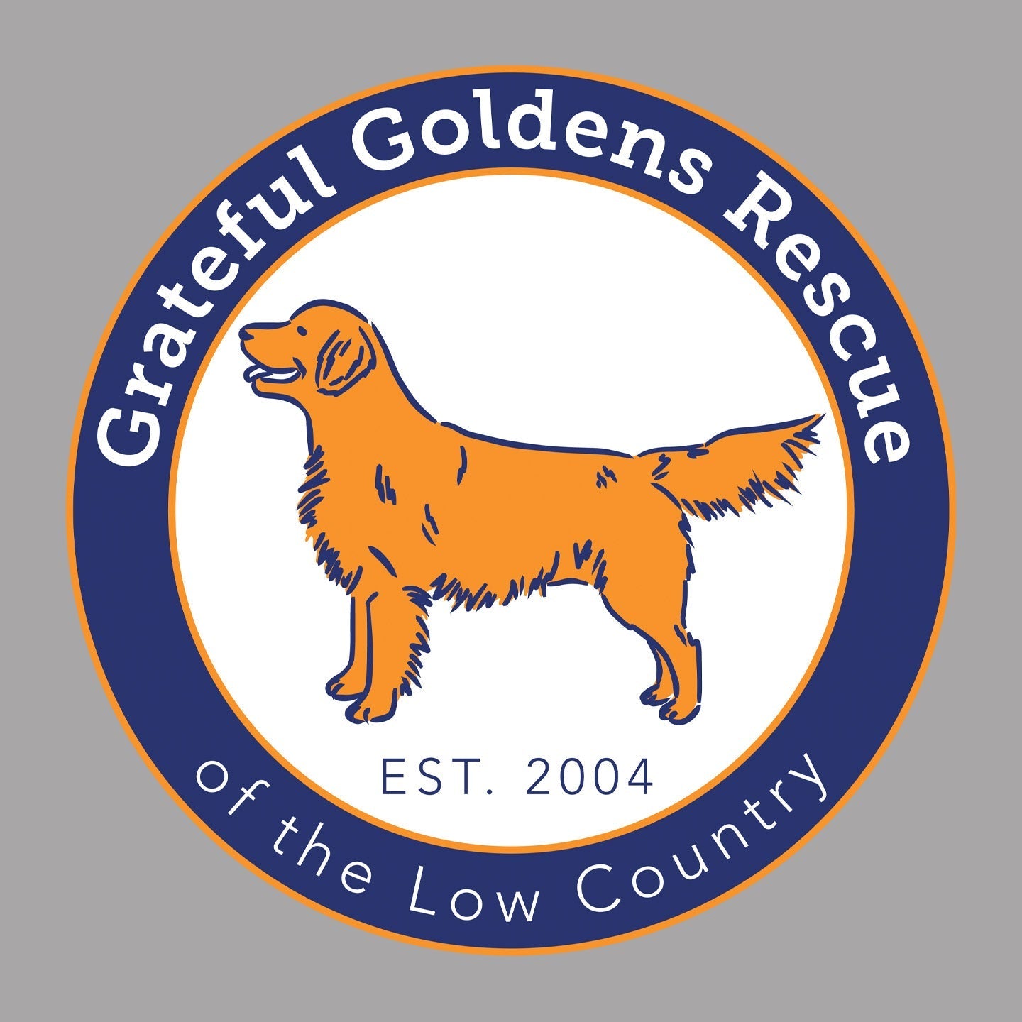 Grateful Golden Rescue Logo Left Chest - Women's V-Neck Long Sleeve T-Shirt