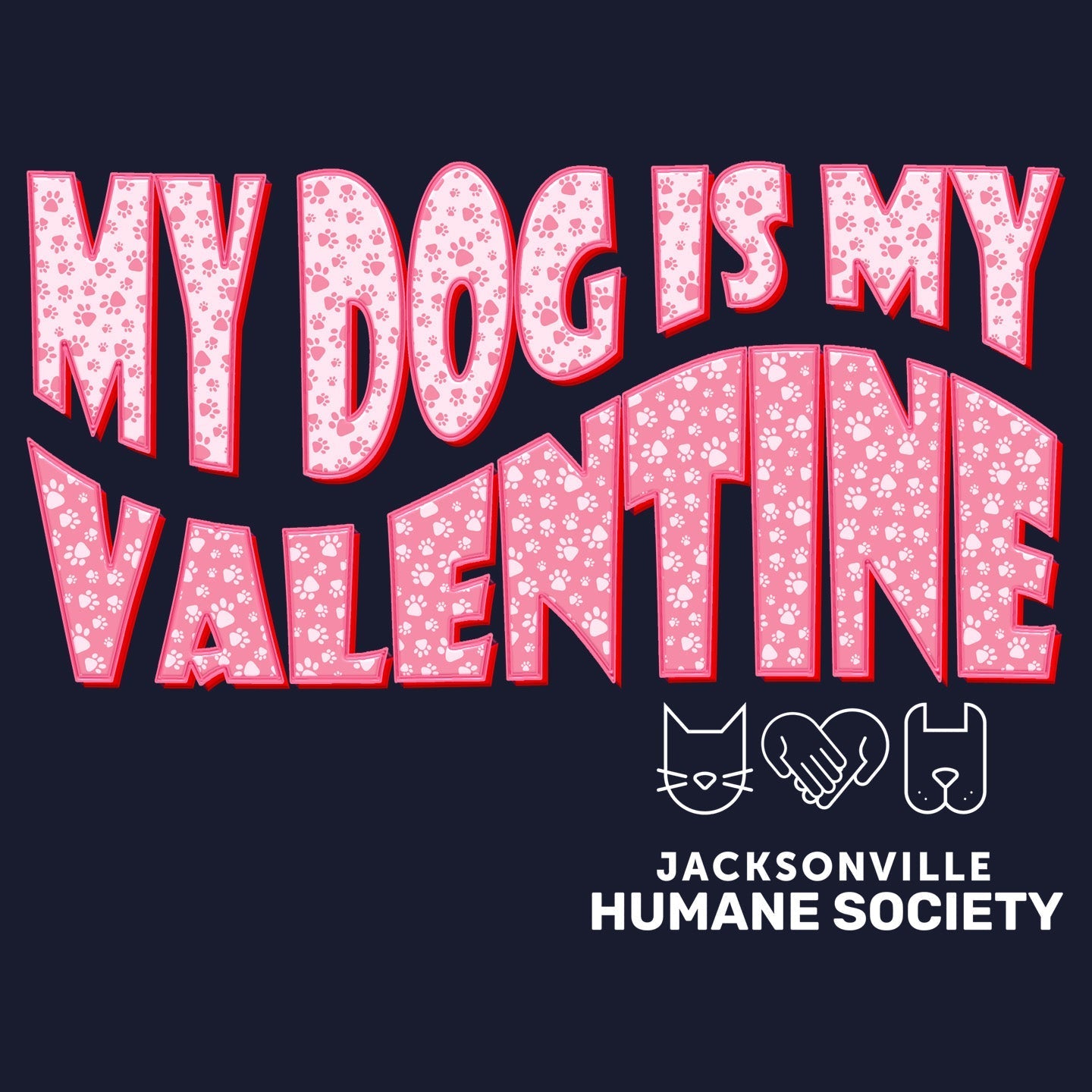 JHS My Dog Is My Valentine - Women's V-Neck T-Shirt