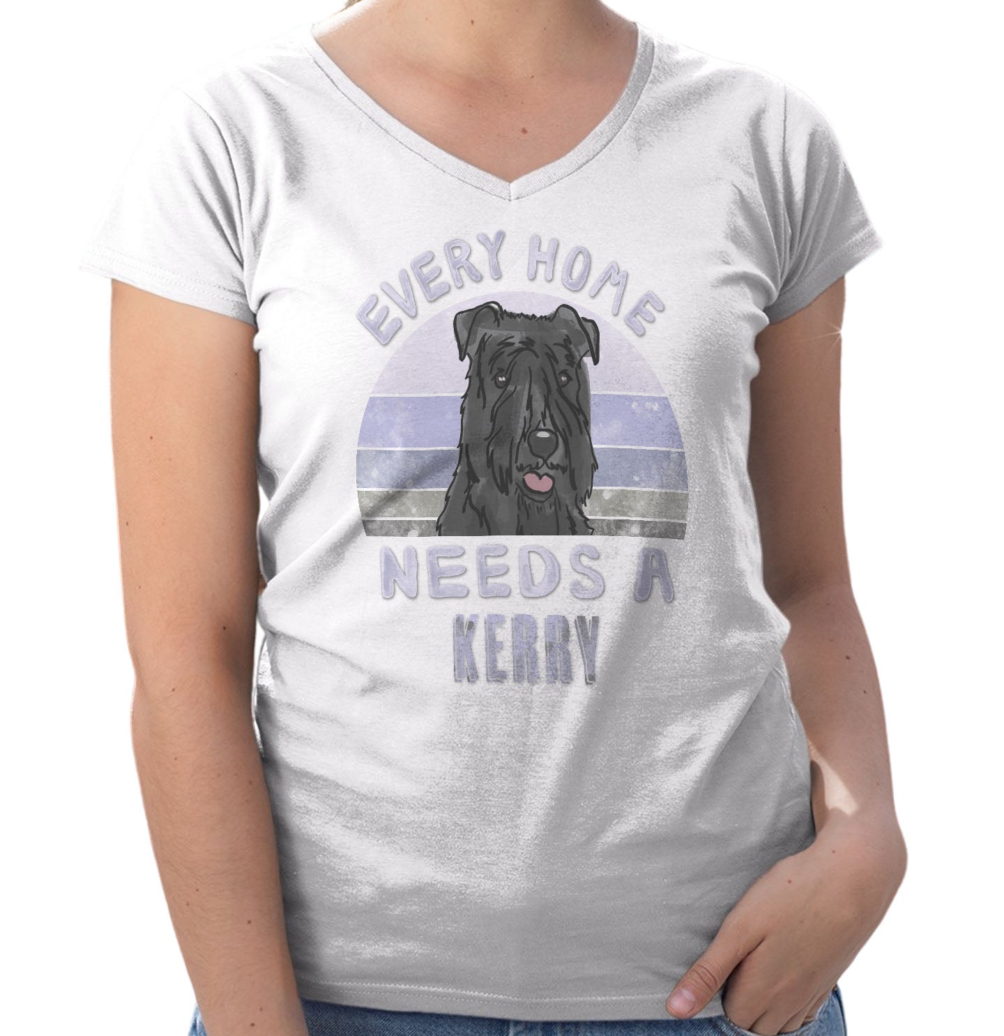 Every Home Needs a Kerry Blue Terrier - Women's V-Neck T-Shirt