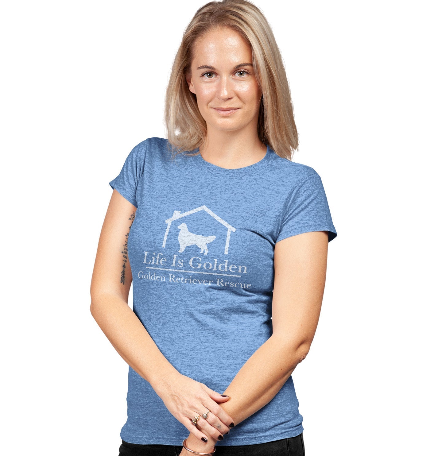Life is Golden Logo - Women's Tri-Blend T-Shirt