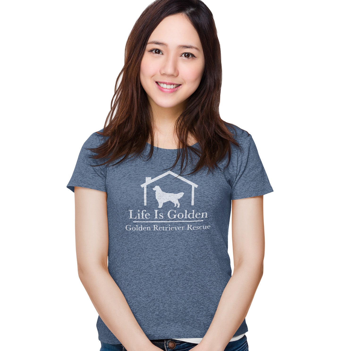 Life is Golden Logo - Women's Tri-Blend T-Shirt