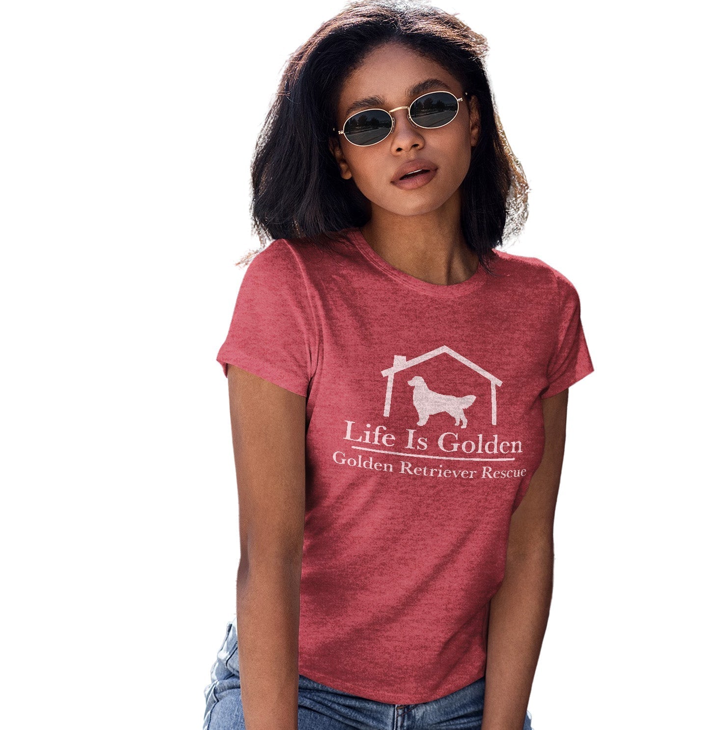 Life is Golden Logo - Women's Tri-Blend T-Shirt