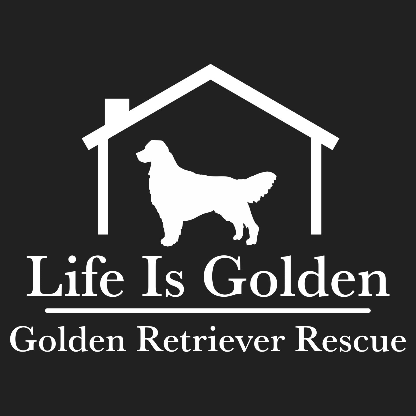 Life is Golden Logo - Women's V-Neck T-Shirt