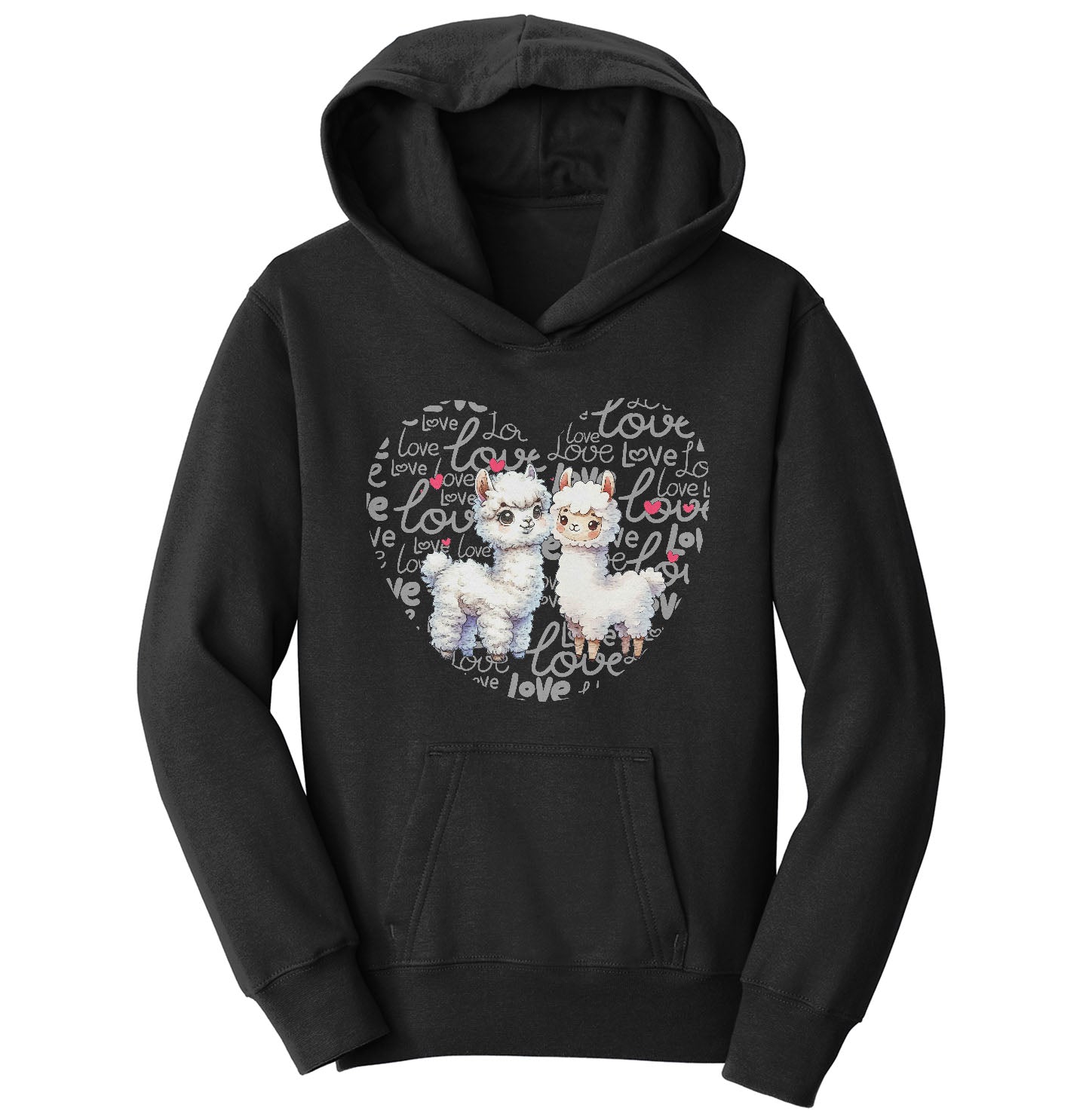 Alpaca Love Heart - Kids' Unisex Hoodie Sweatshirt