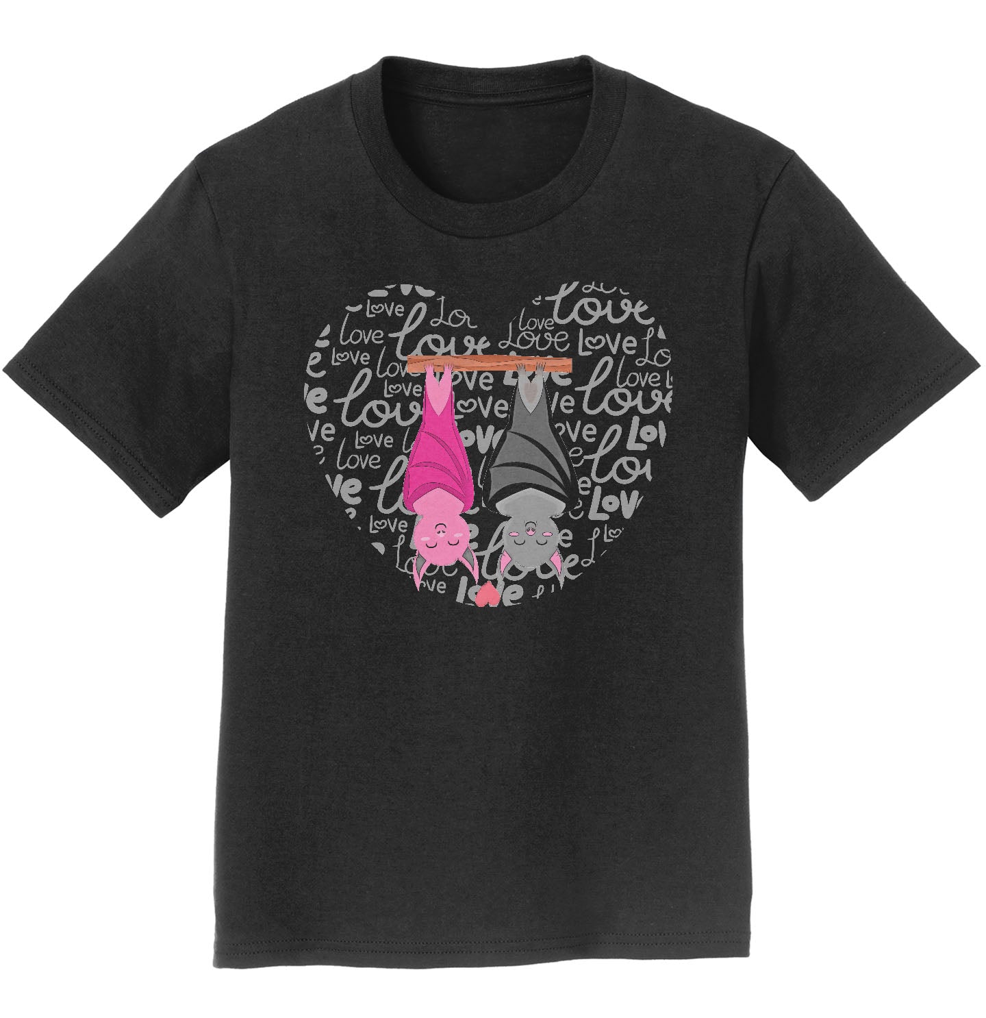 Bat Love Heart - Kids' Unisex T-Shirt