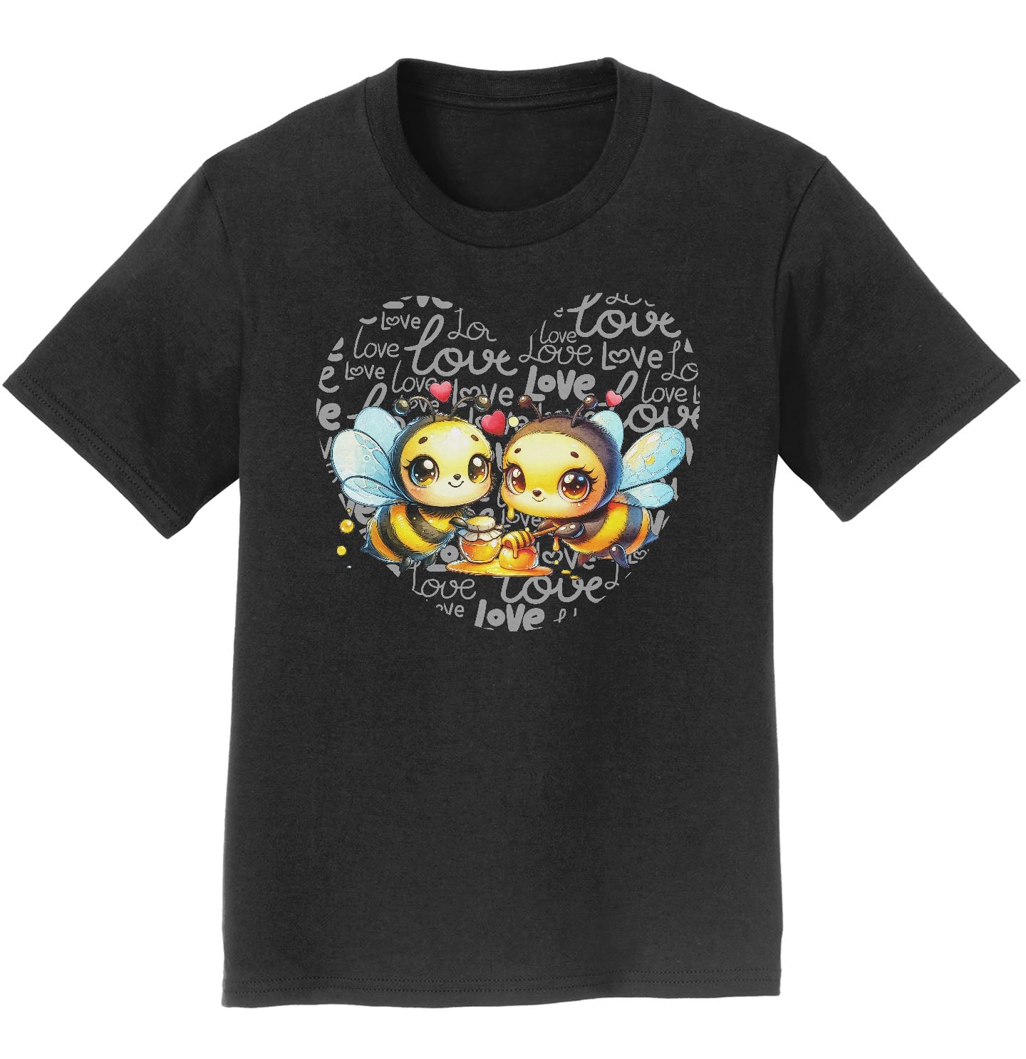 Bee Love Heart - Kids' Unisex T-Shirt