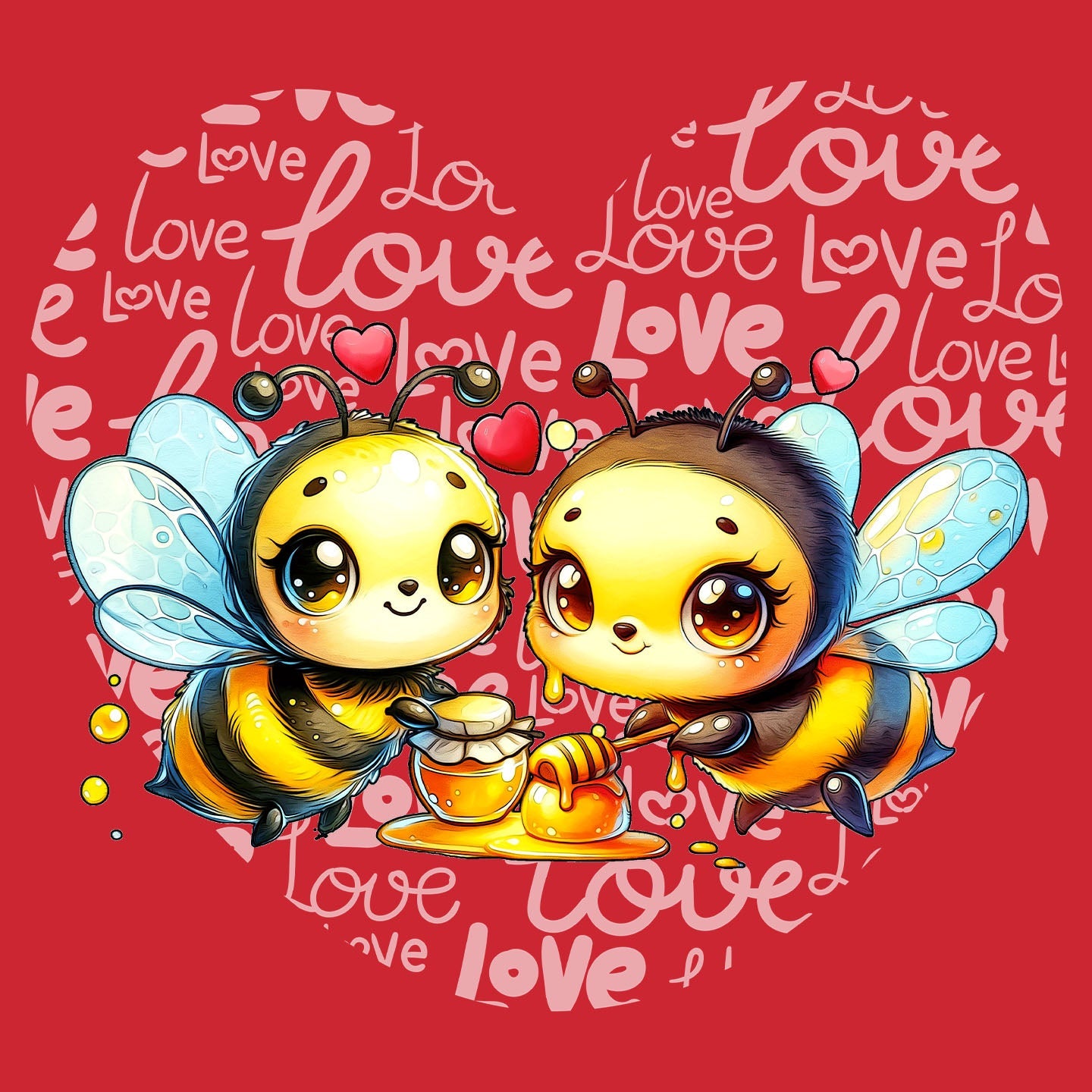 Bee Love Heart - Kids' Unisex T-Shirt