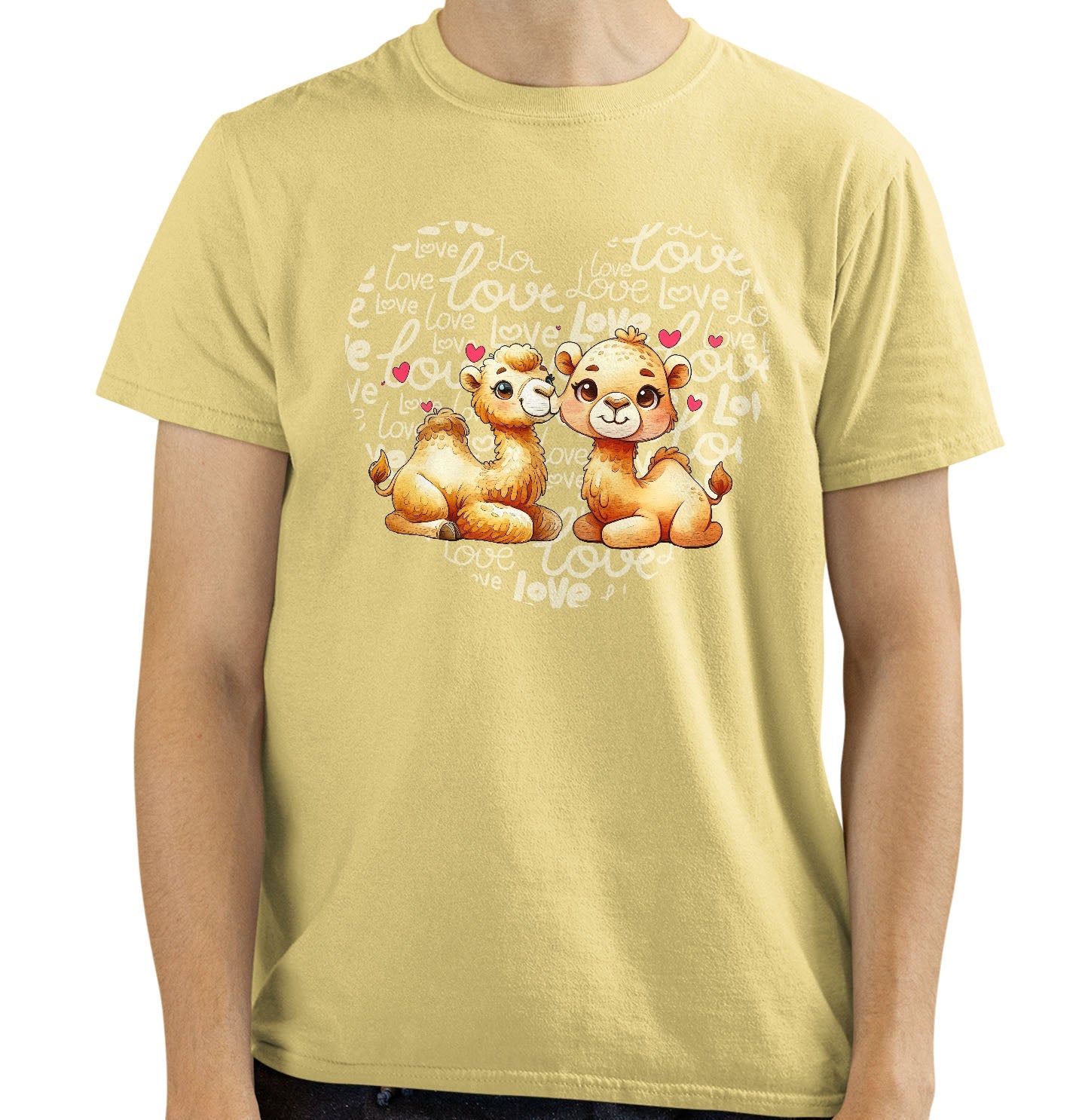 Camel Love Heart - Adult Unisex T-Shirt