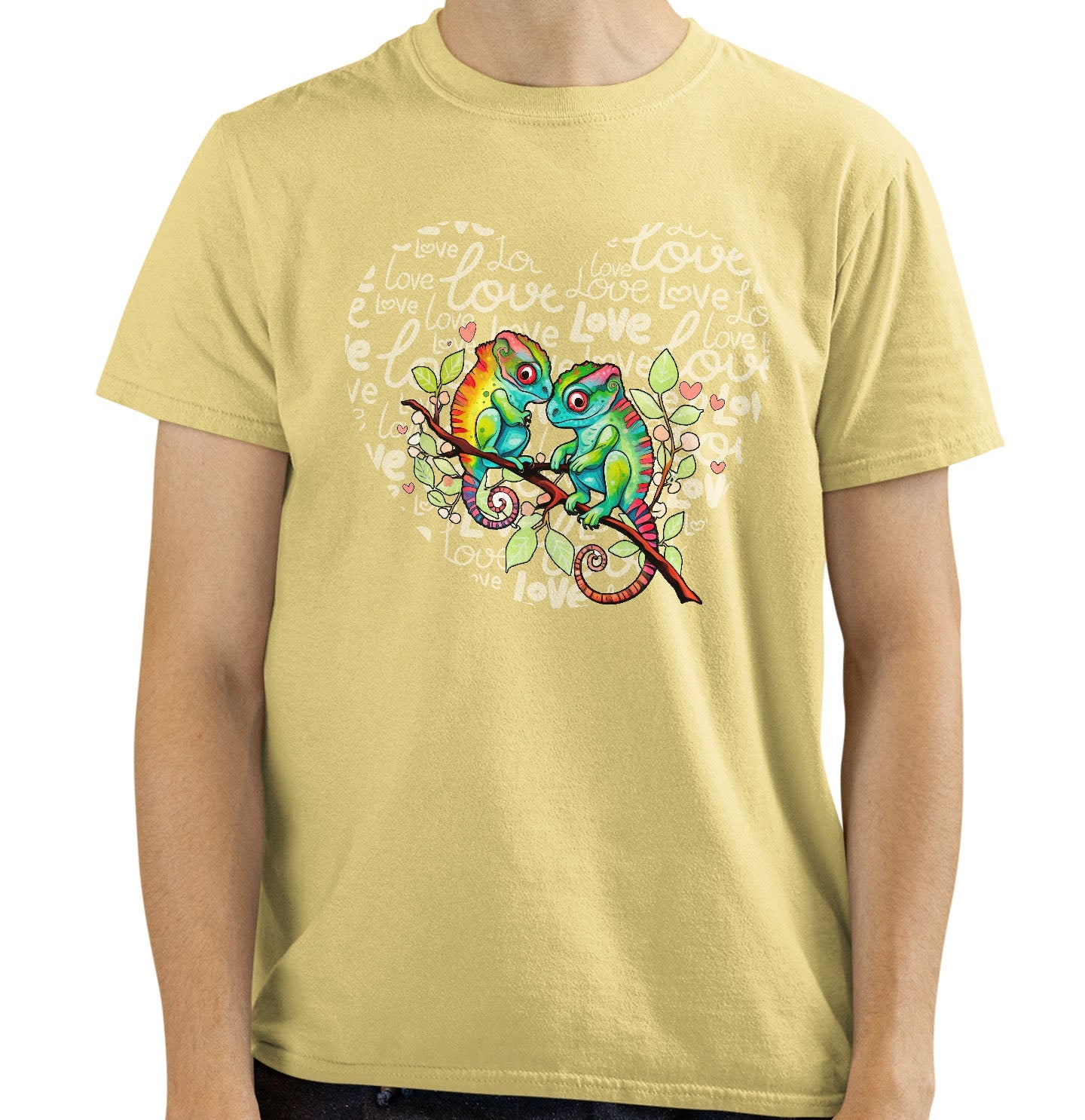 Chameleon Love Heart - Adult Unisex T-Shirt