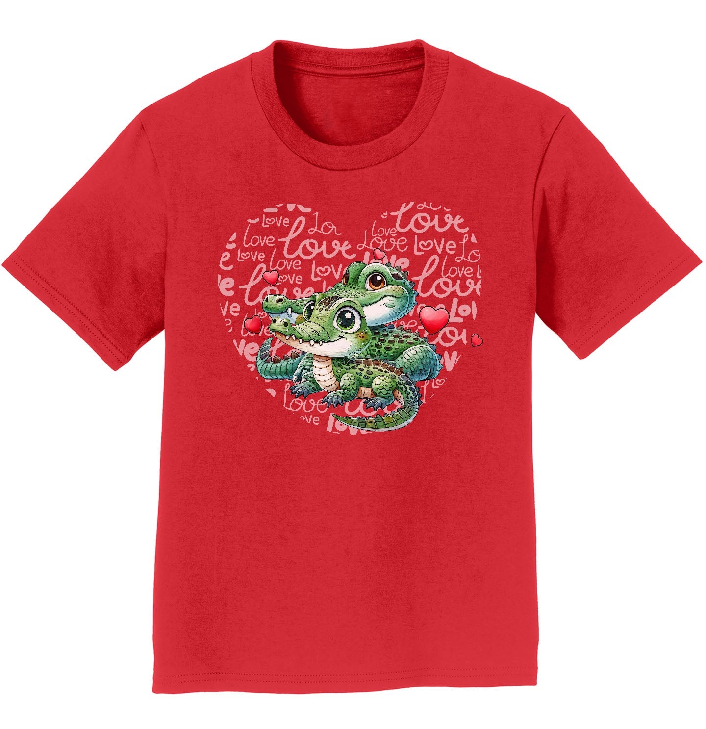 Crocodile Love Heart - Kids' Unisex T-Shirt
