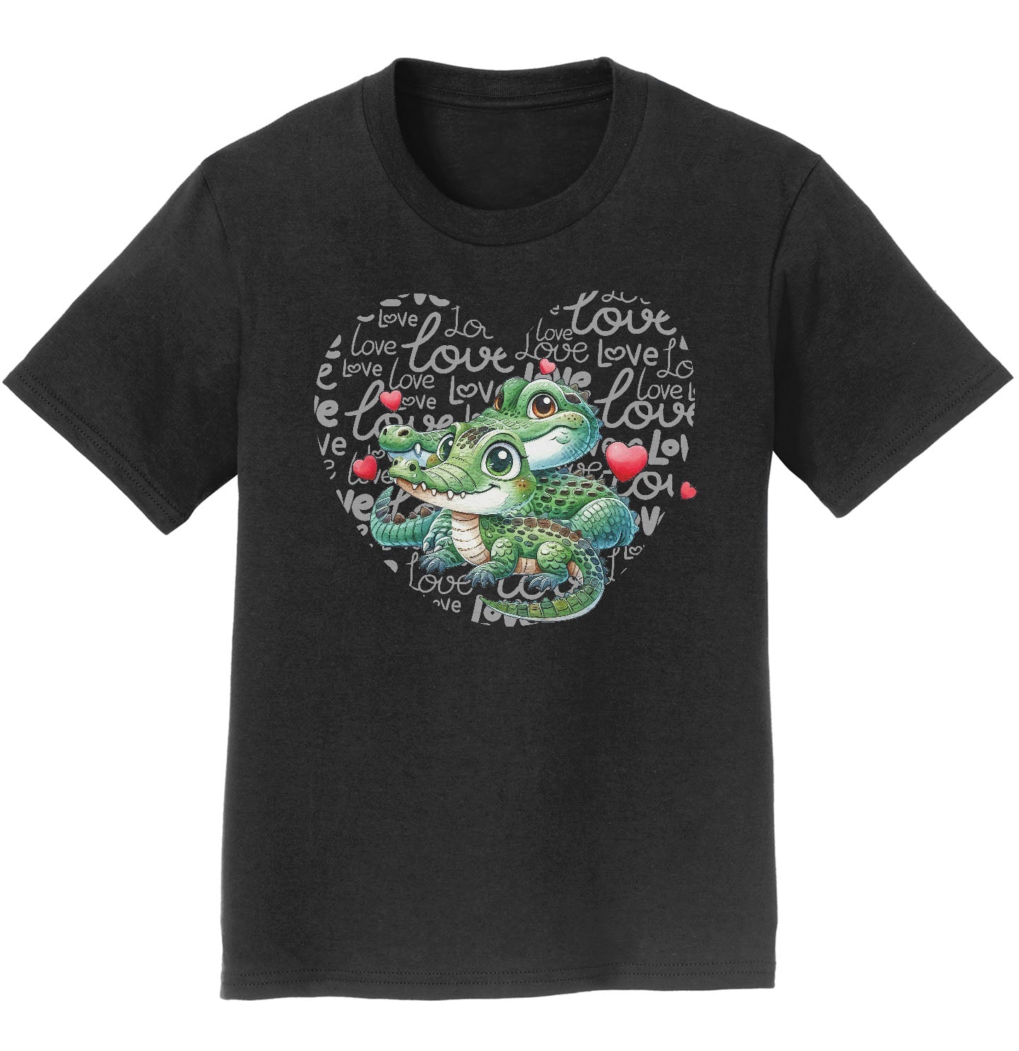 Crocodile Love Heart - Kids' Unisex T-Shirt