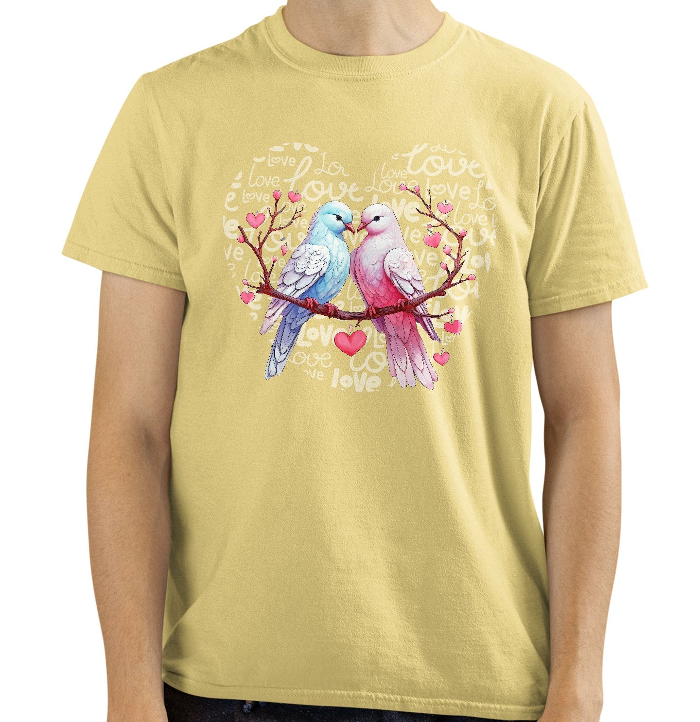 Dove Love Heart - Adult Unisex T-Shirt