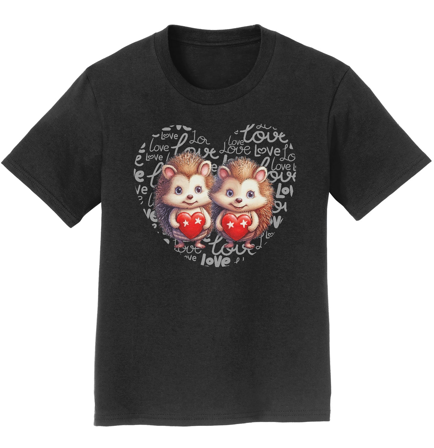 Hedgehog Love Heart - Kids' Unisex T-Shirt
