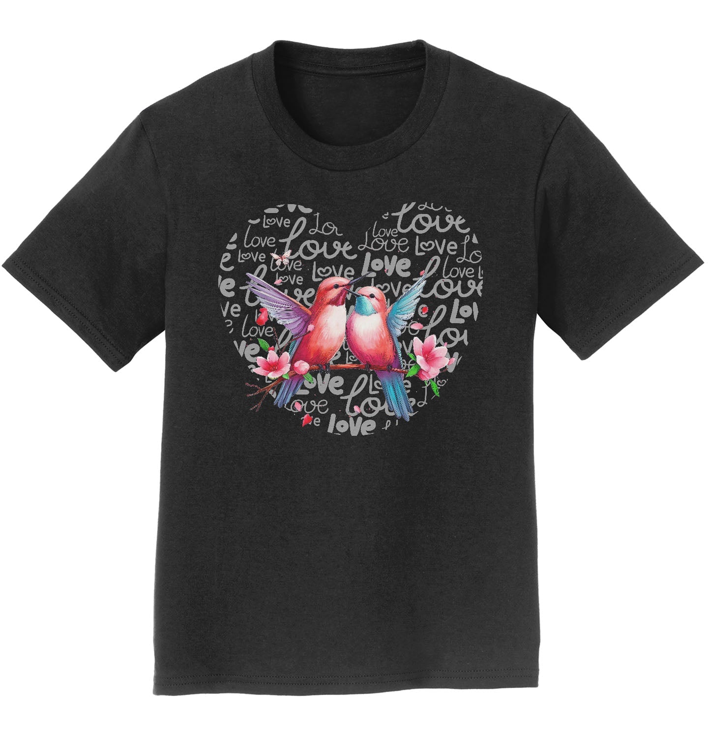Hummingbird Love Heart - Kids' Unisex T-Shirt
