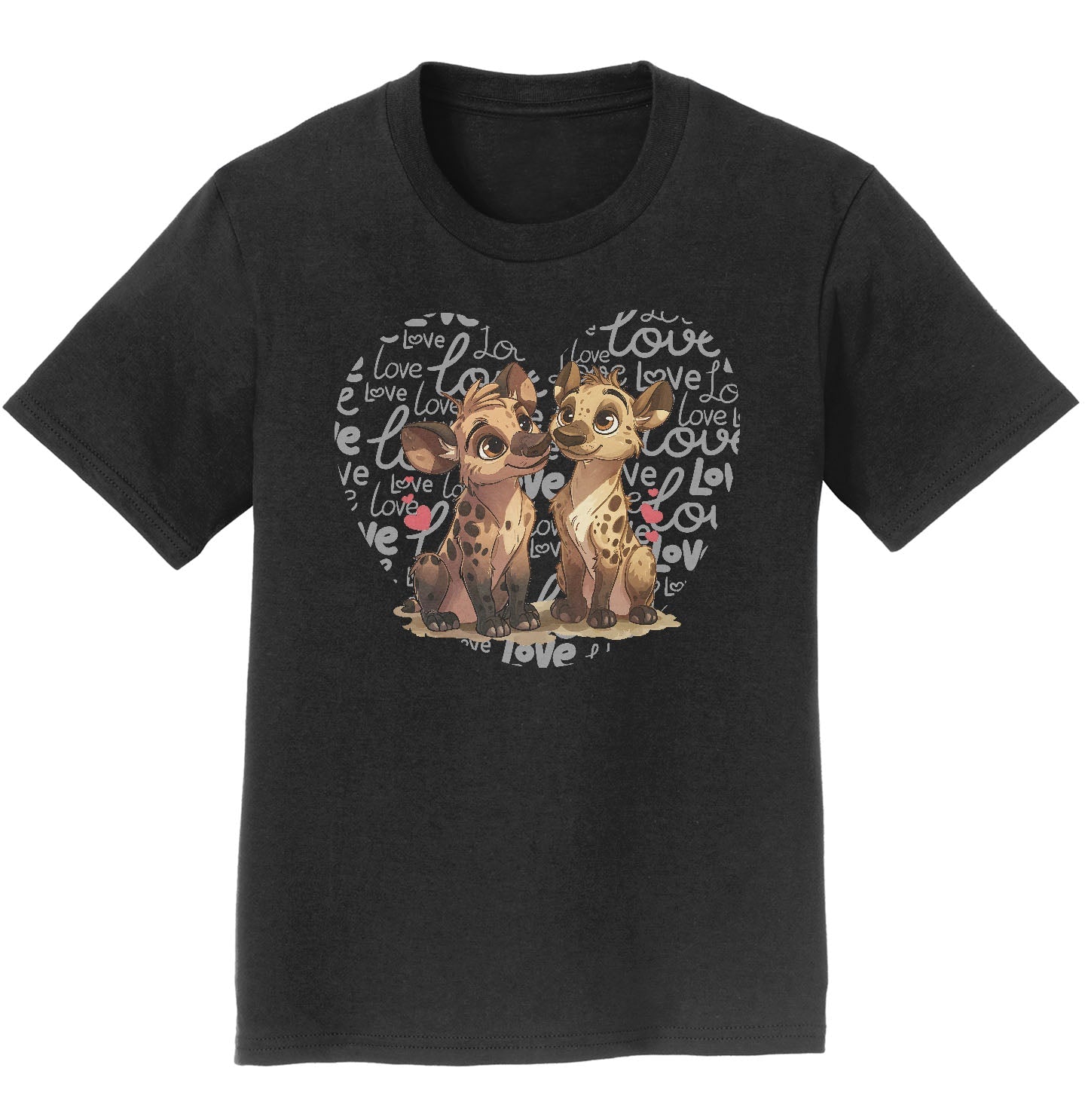 Hyena Love Heart - Kids' Unisex T-Shirt