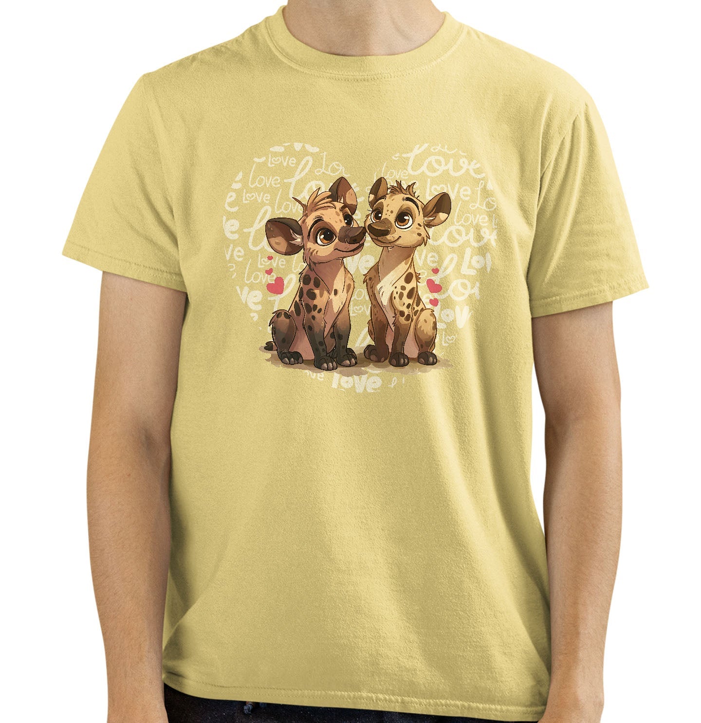 Hyena Love Heart - Adult Unisex T-Shirt