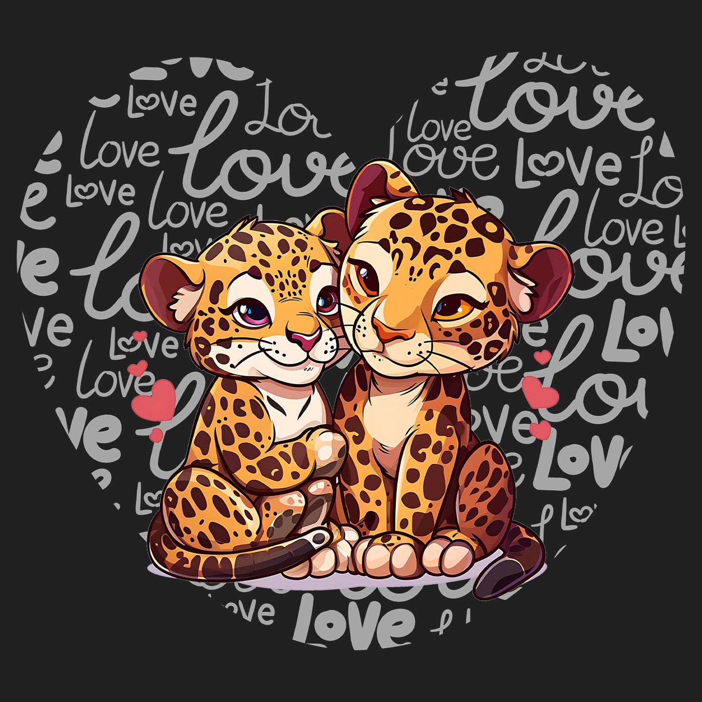 Jaguar Love Heart - Women's V-Neck T-Shirt